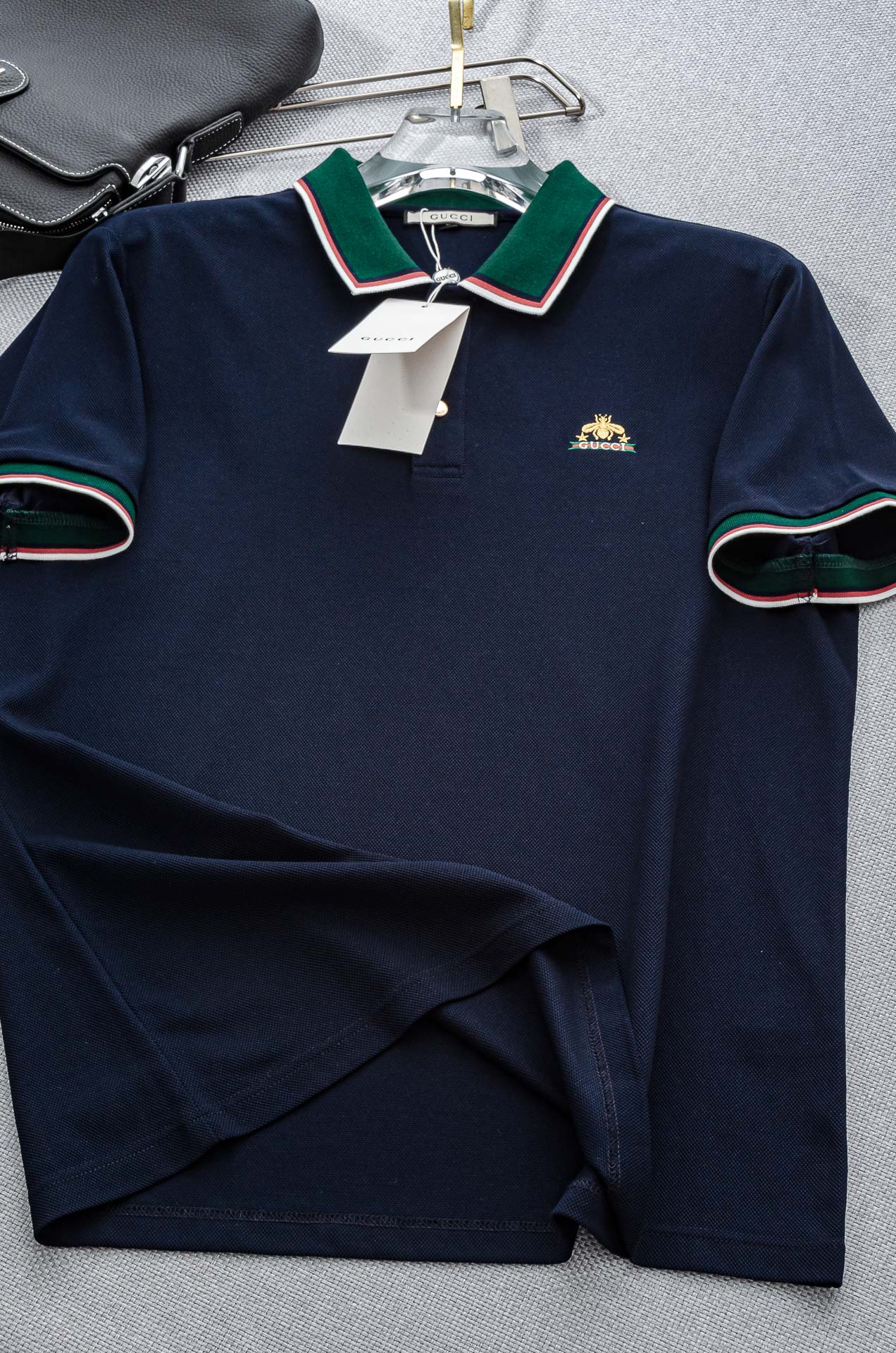 Gucc#* i2025//男士商务休闲纯色翻领短袖POLO衫#客供进口100%珠地棉面料，甄选上等长绒