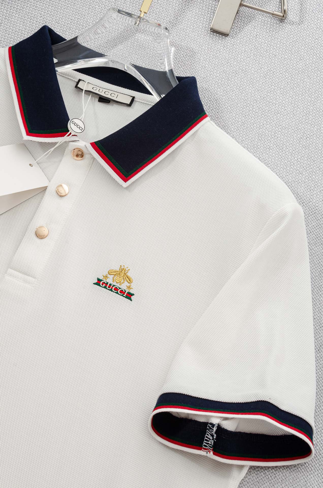 Gucc#* i2025//男士商务休闲纯色翻领短袖POLO衫#客供进口100%珠地棉面料，甄选上等长绒
