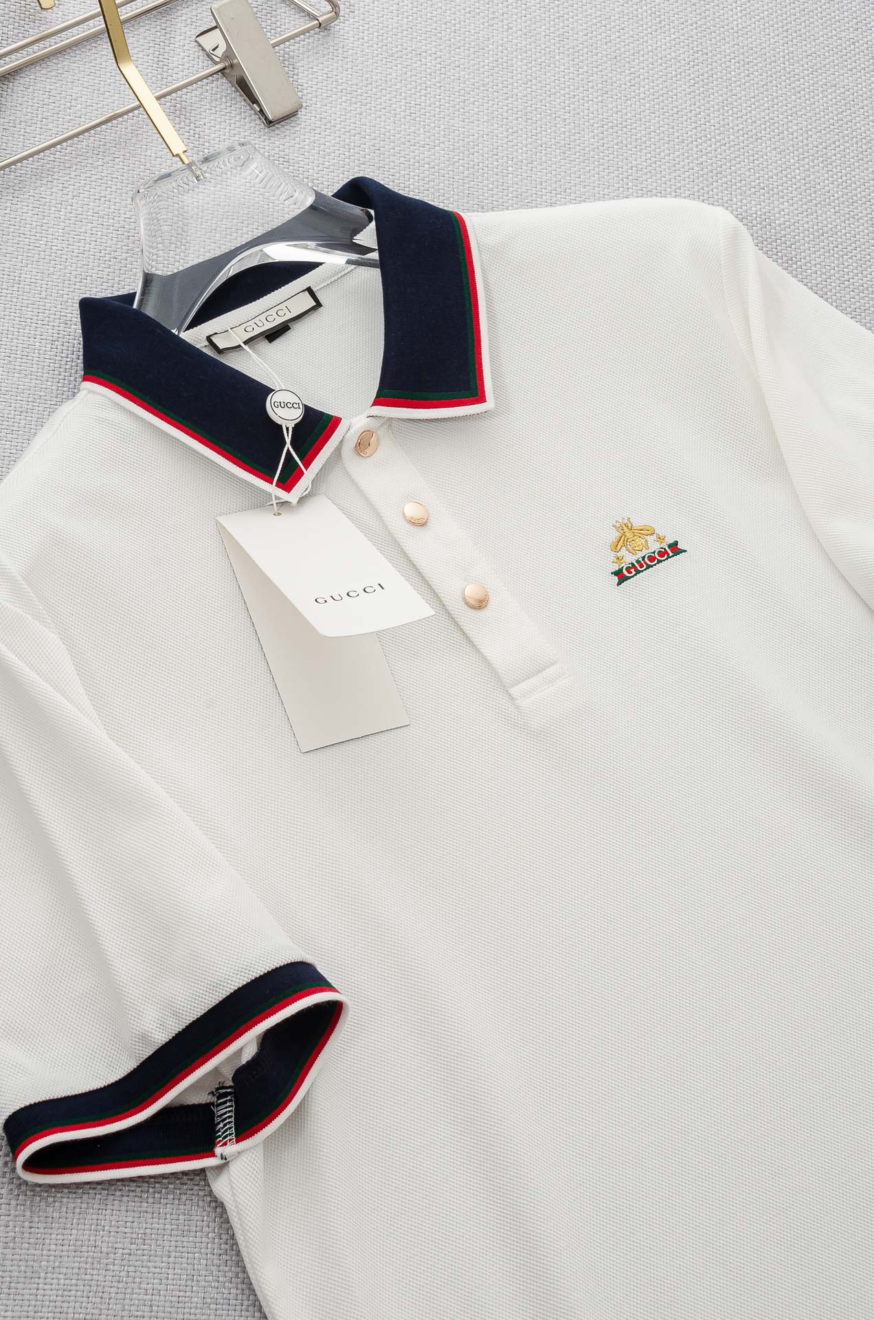 Gucc#* i2025//男士商务休闲纯色翻领短袖POLO衫#客供进口100%珠地棉面料，甄选上等长绒