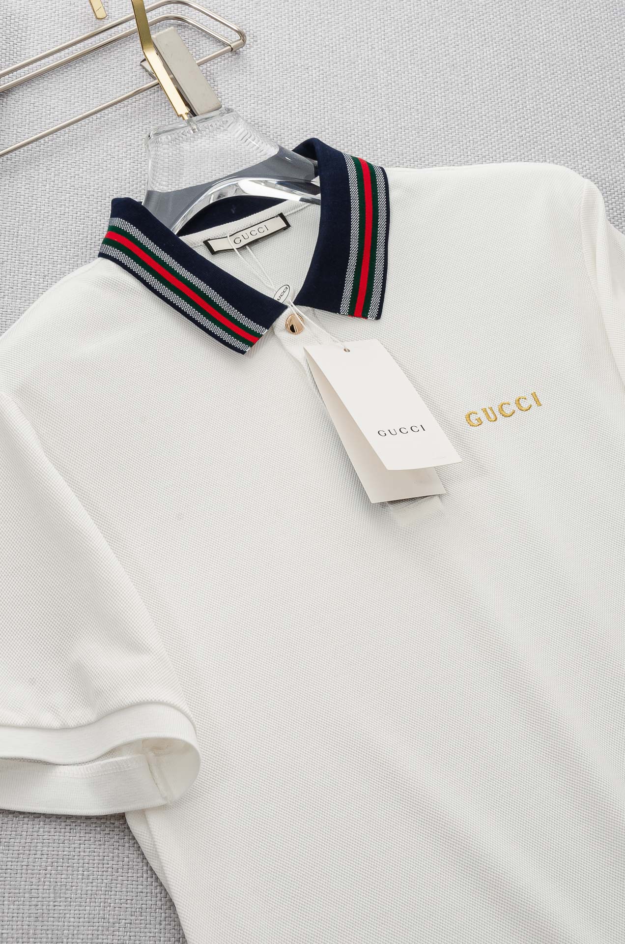 Gucc#* i2025//男士商务休闲纯色翻领短袖POLO衫#客供进口100%珠地棉面料，甄选上等长绒