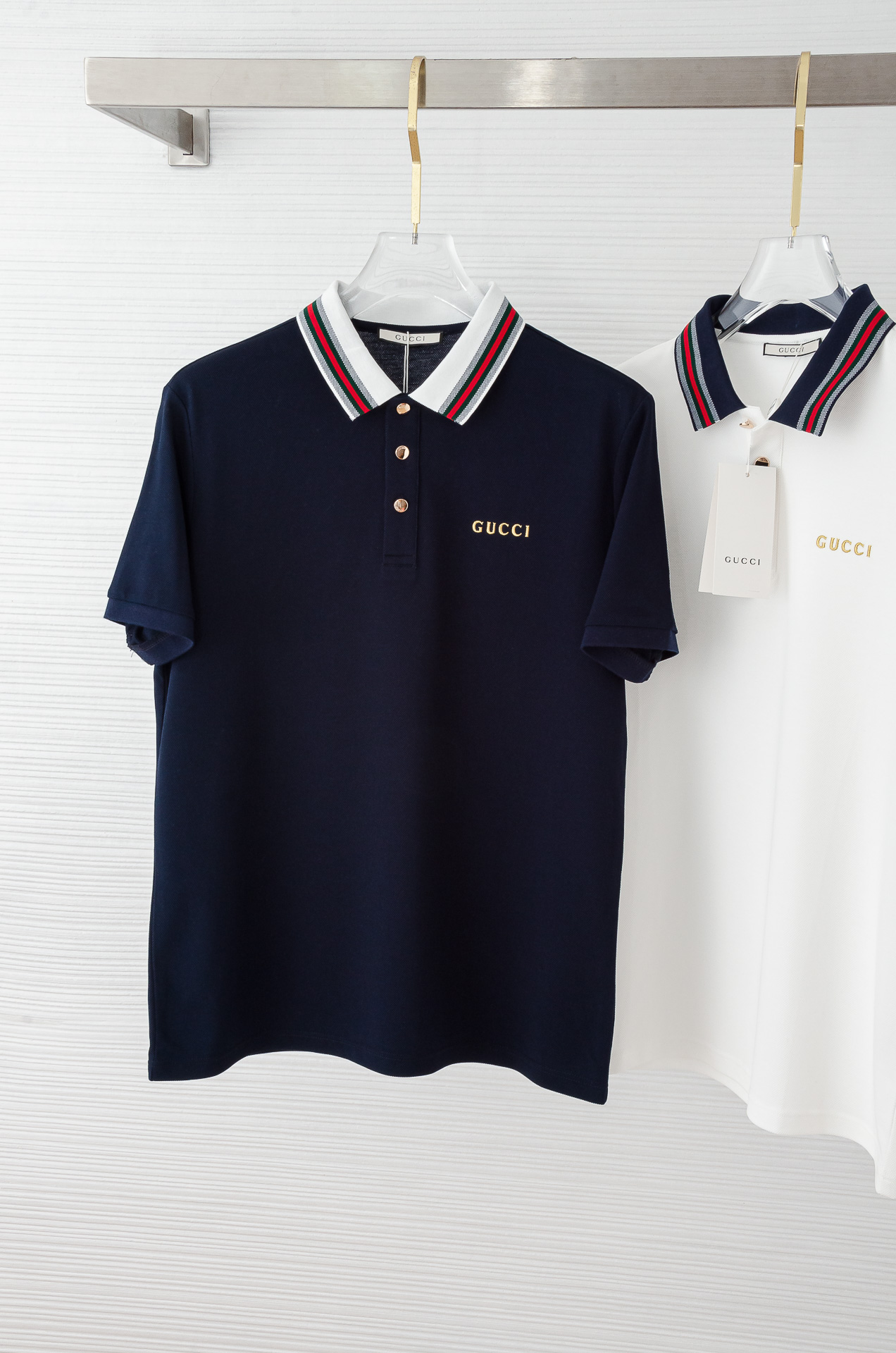 Gucc#* i2025//男士商务休闲纯色翻领短袖POLO衫#客供进口100%珠地棉面料，甄选上等长绒