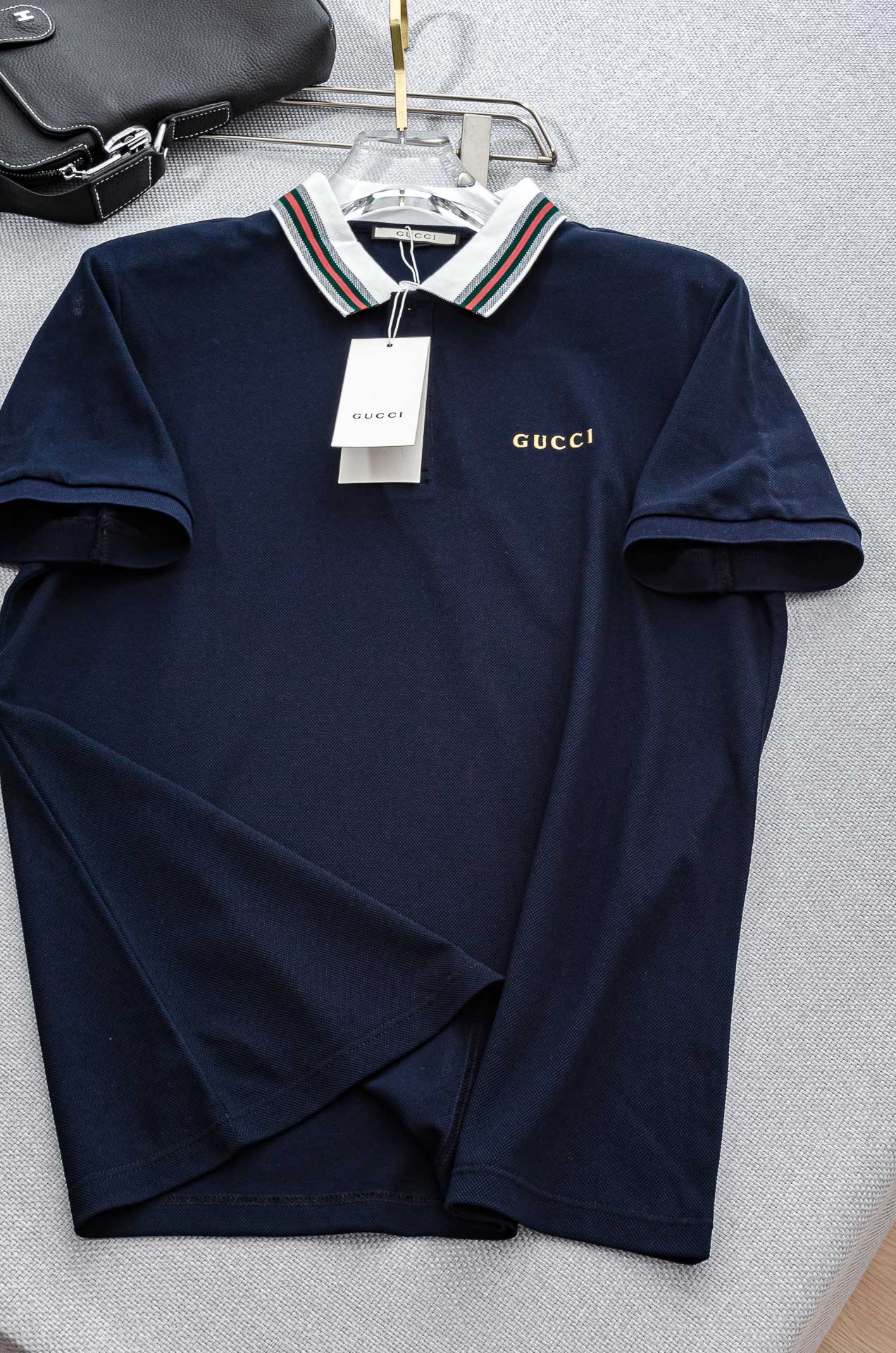Gucc#* i2025//男士商务休闲纯色翻领短袖POLO衫#客供进口100%珠地棉面料，甄选上等长绒