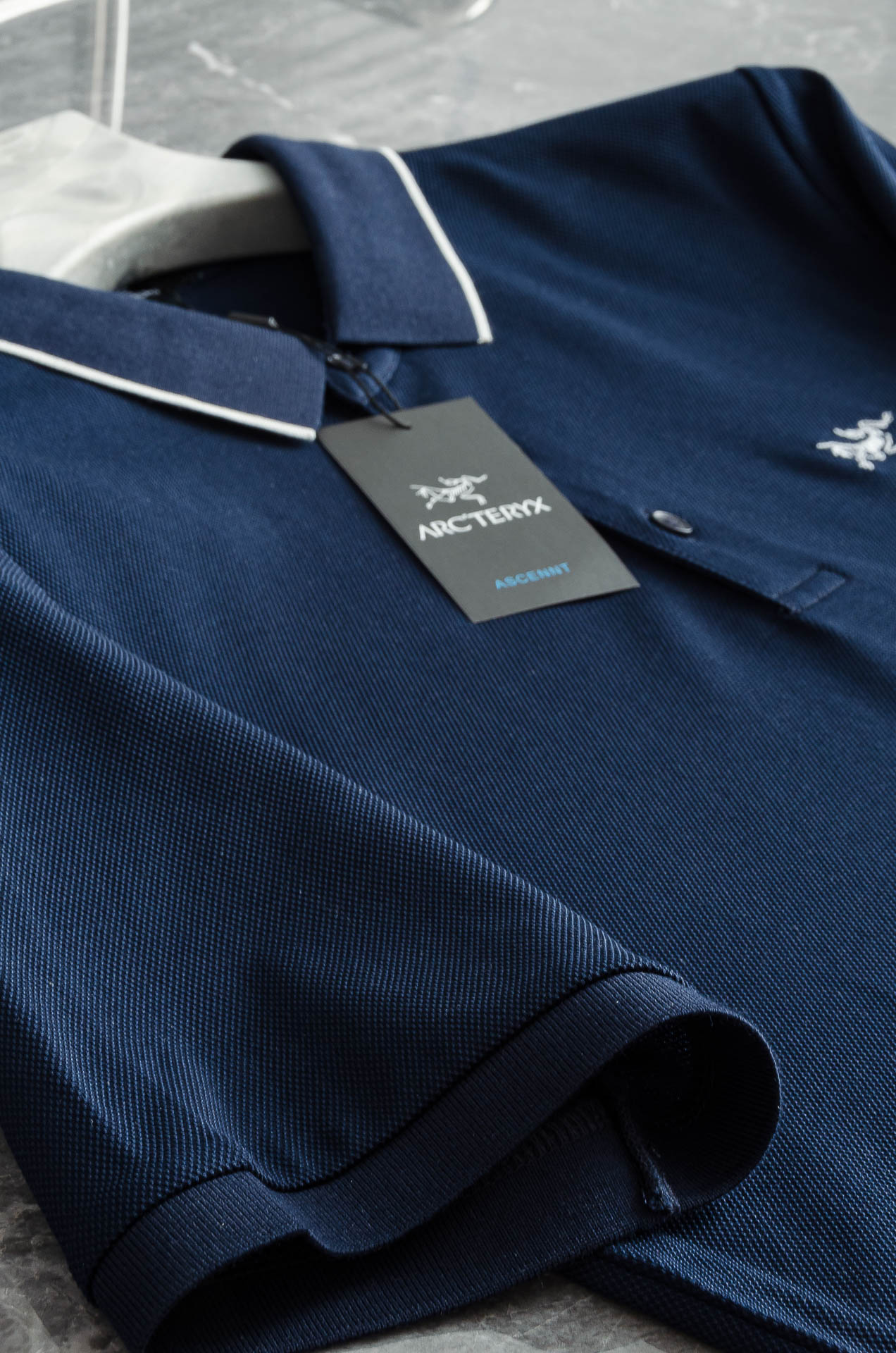 ARC#* TERYX 鸟牌 2025//男士商务休闲纯色翻领短袖POLO衫#客供进口100%珠地棉面料