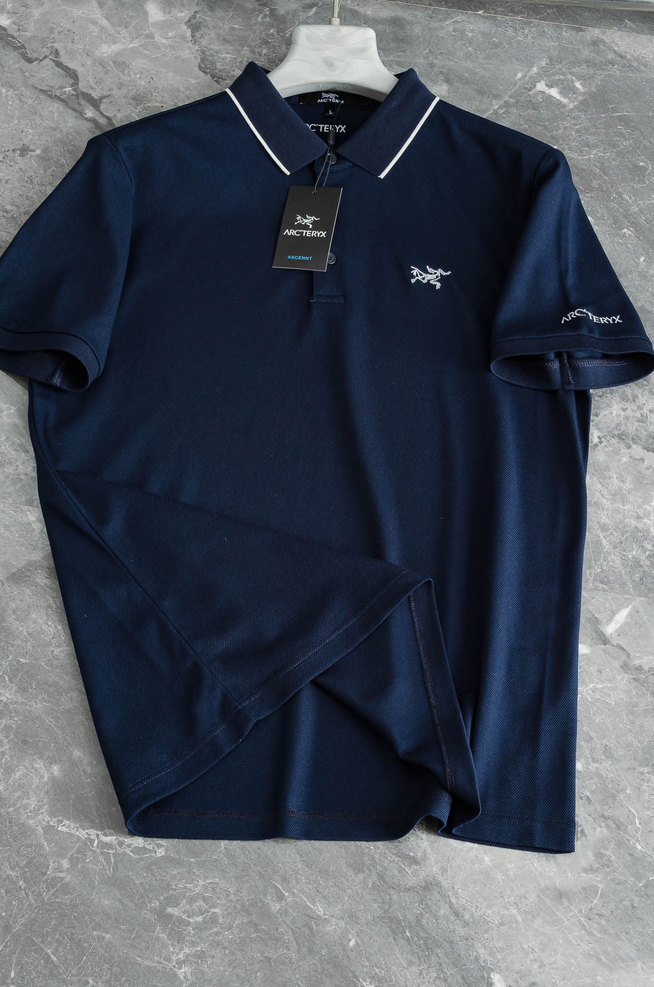 ARC#* TERYX 鸟牌 2025//男士商务休闲纯色翻领短袖POLO衫#客供进口100%珠地棉面料