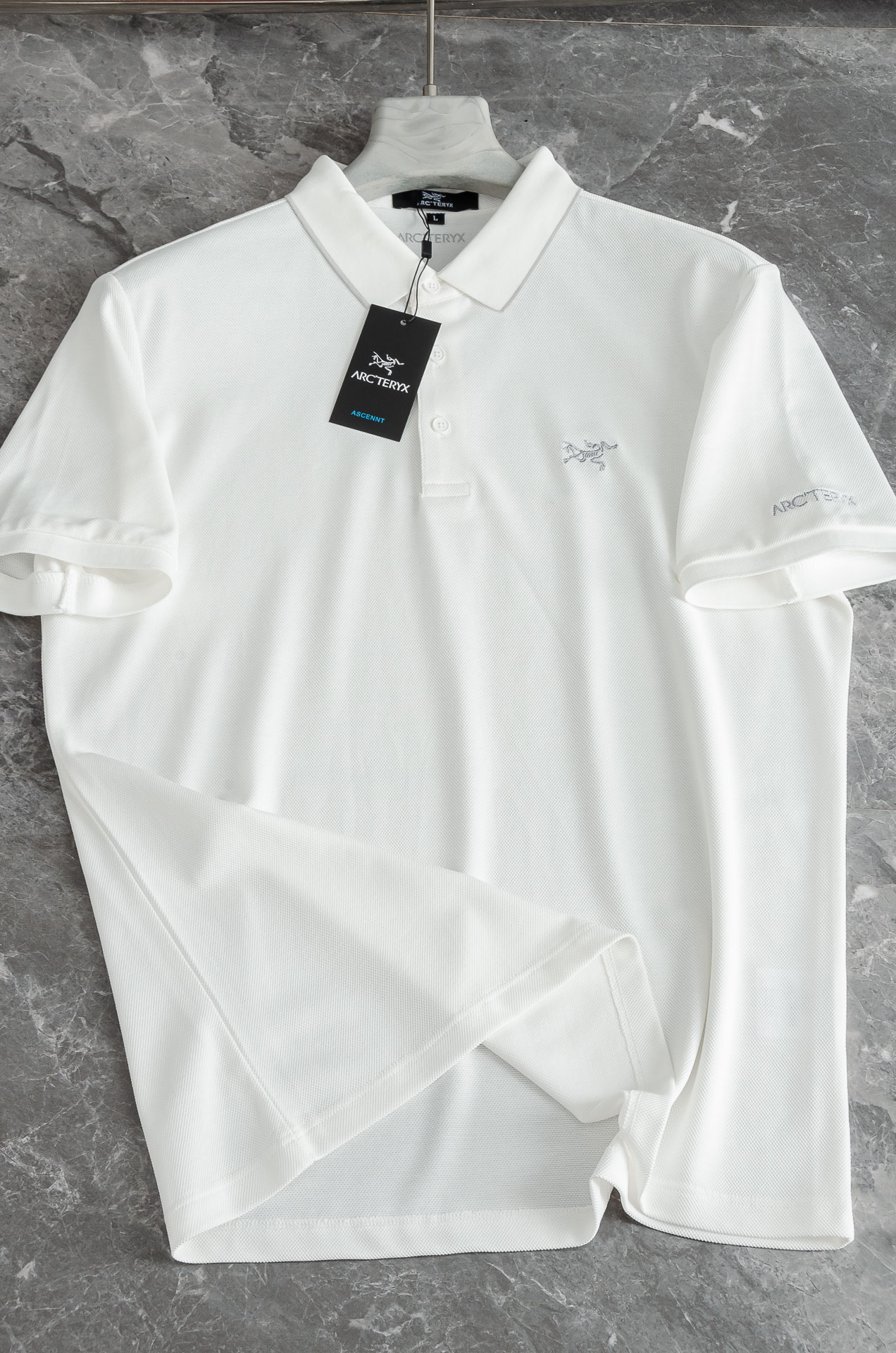 ARC#* TERYX 鸟牌 2025//男士商务休闲纯色翻领短袖POLO衫#客供进口100%珠地棉面料