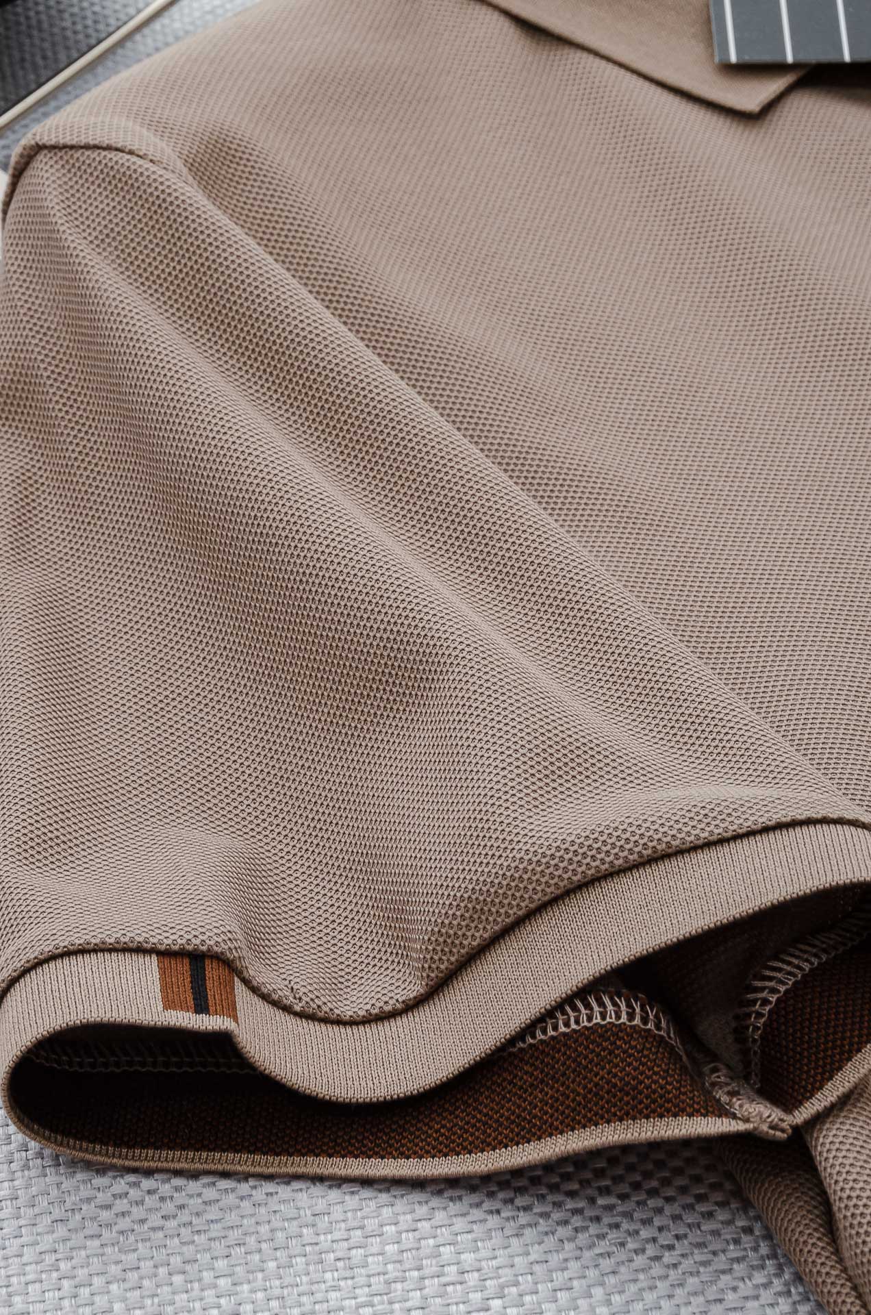 zeg#* an 杰/尼/亚2025SS六角蜂窝状珠地纹路肌理进口Pima匹马长绒棉（棉中贵族）定织罗纹