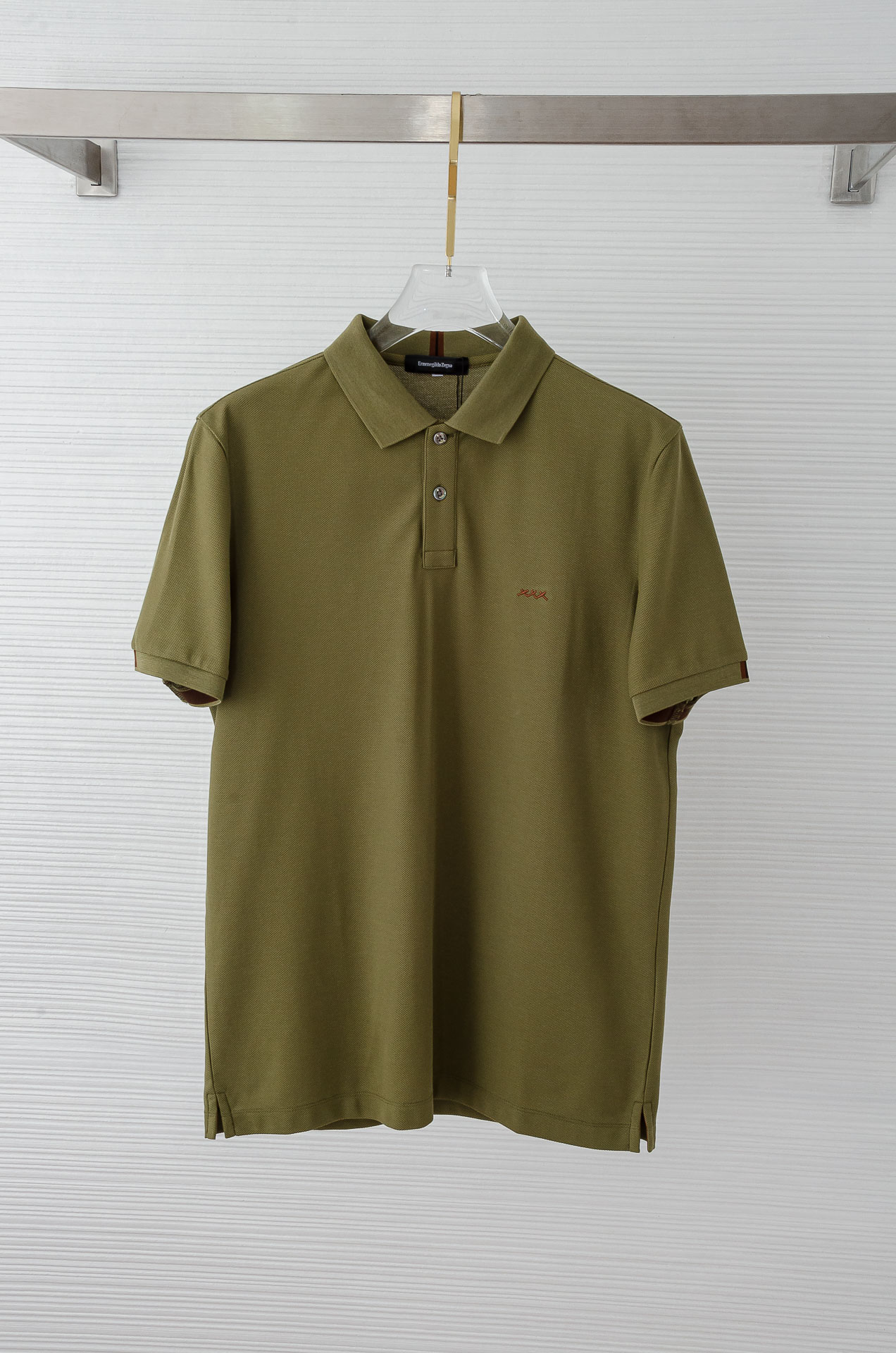 zeg#* an 杰/尼/亚2025SS六角蜂窝状珠地纹路肌理进口Pima匹马长绒棉（棉中贵族）定织罗纹