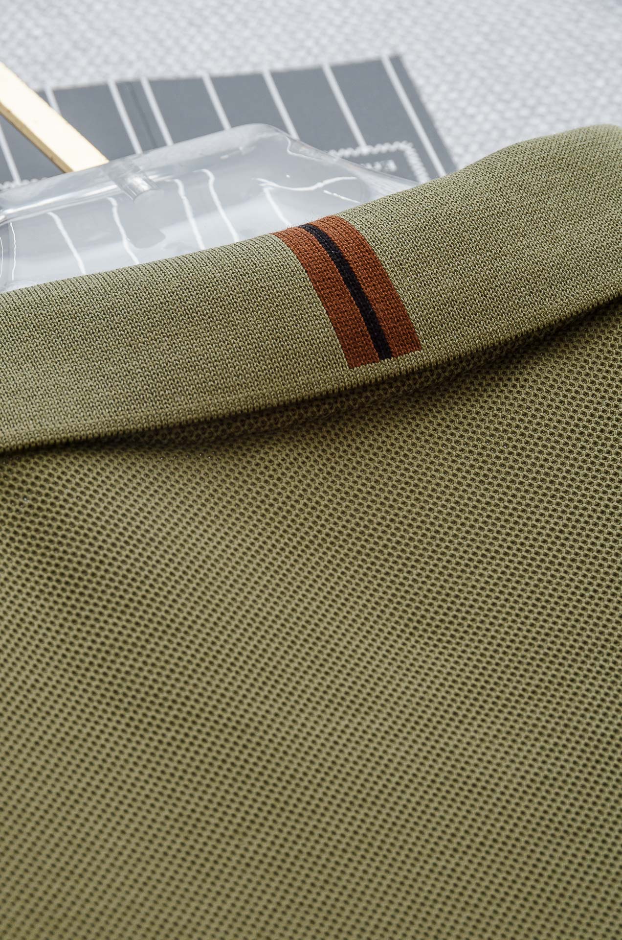 zeg#* an 杰/尼/亚2025SS六角蜂窝状珠地纹路肌理进口Pima匹马长绒棉（棉中贵族）定织罗纹