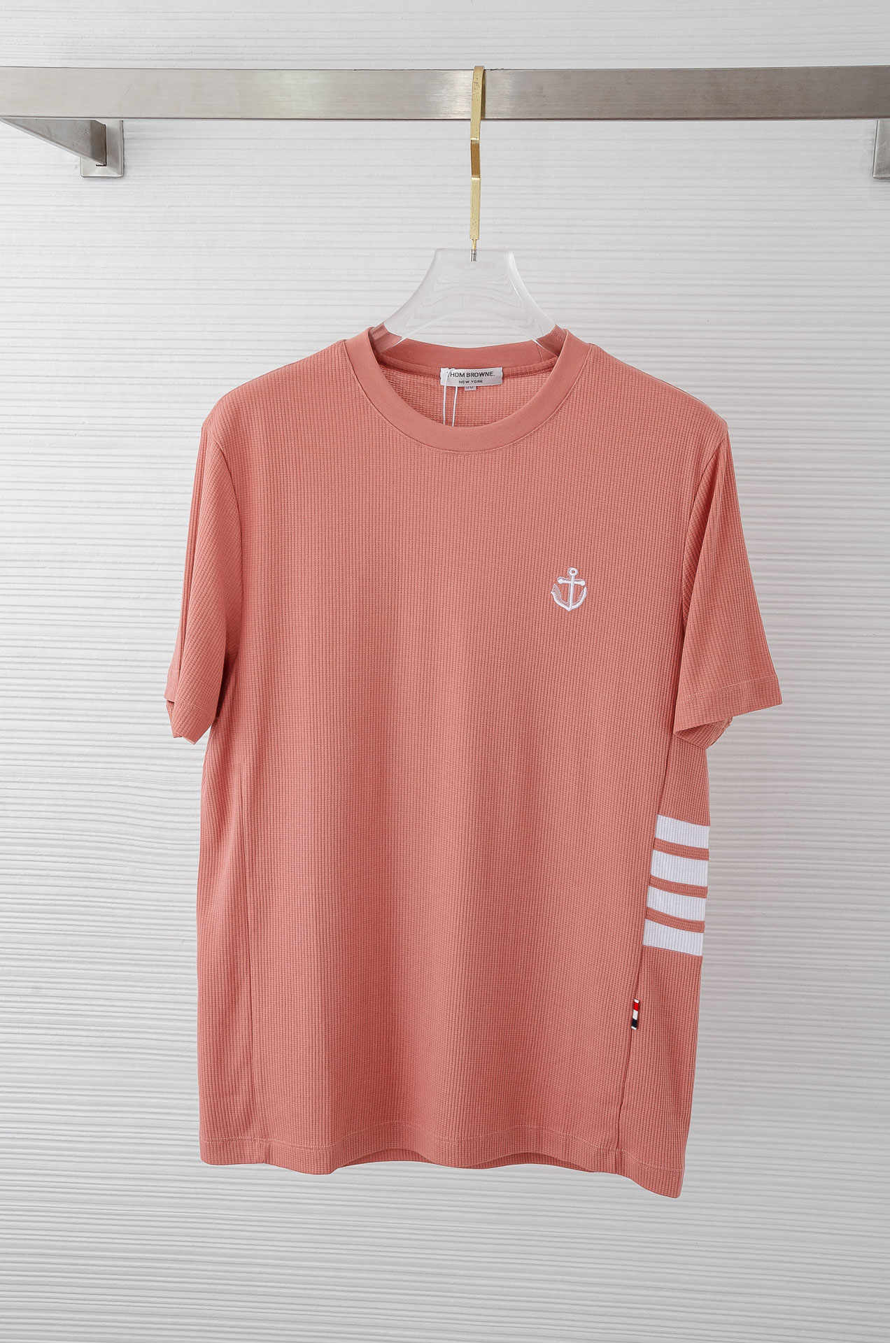 TB -2025ss 会呼吸的面料100%匹马棉胸前标志性装饰华夫格肌理感男士圆领短袖T恤衫#面料精选生