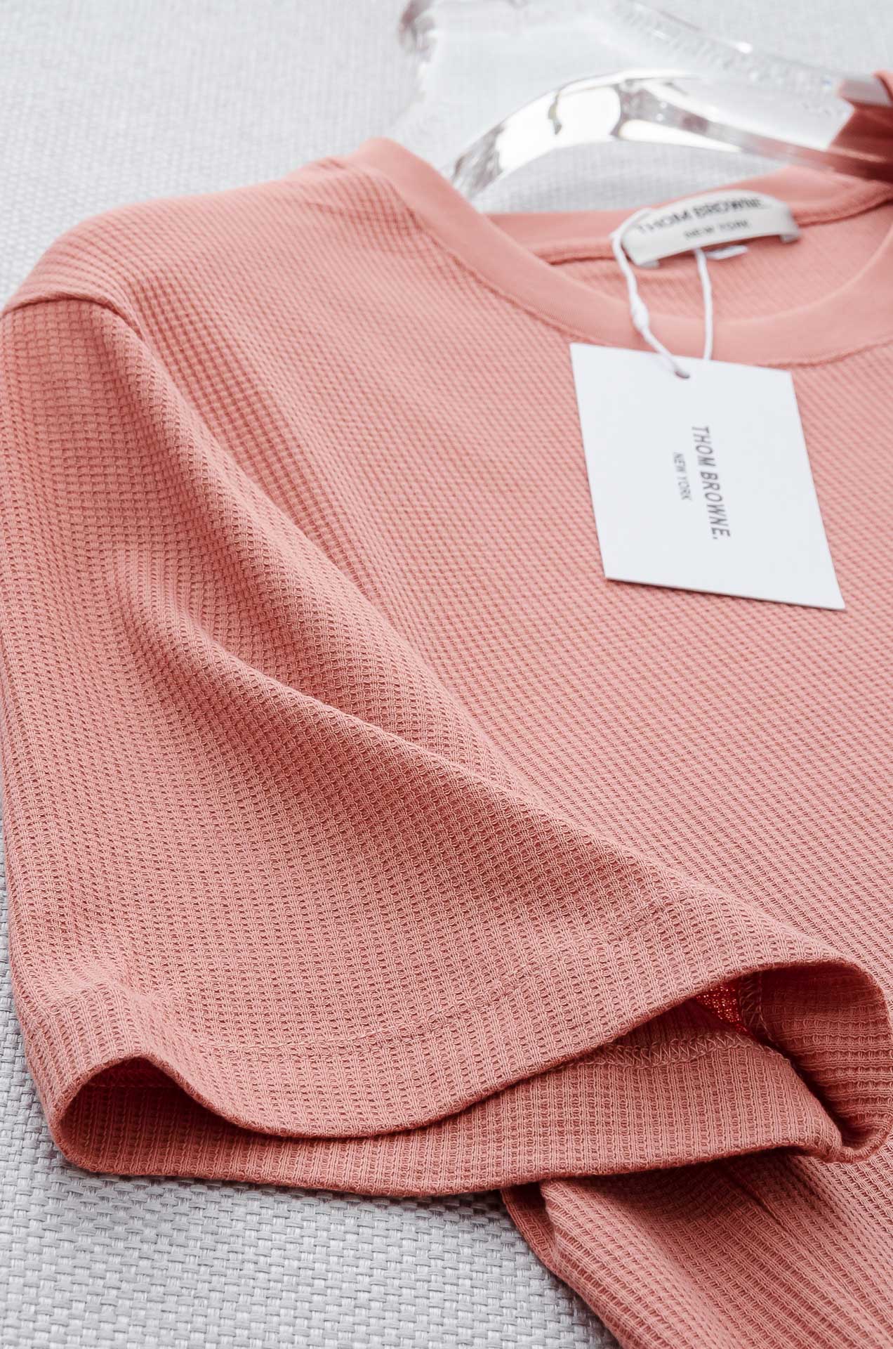 TB -2025ss 会呼吸的面料100%匹马棉胸前标志性装饰华夫格肌理感男士圆领短袖T恤衫#面料精选生