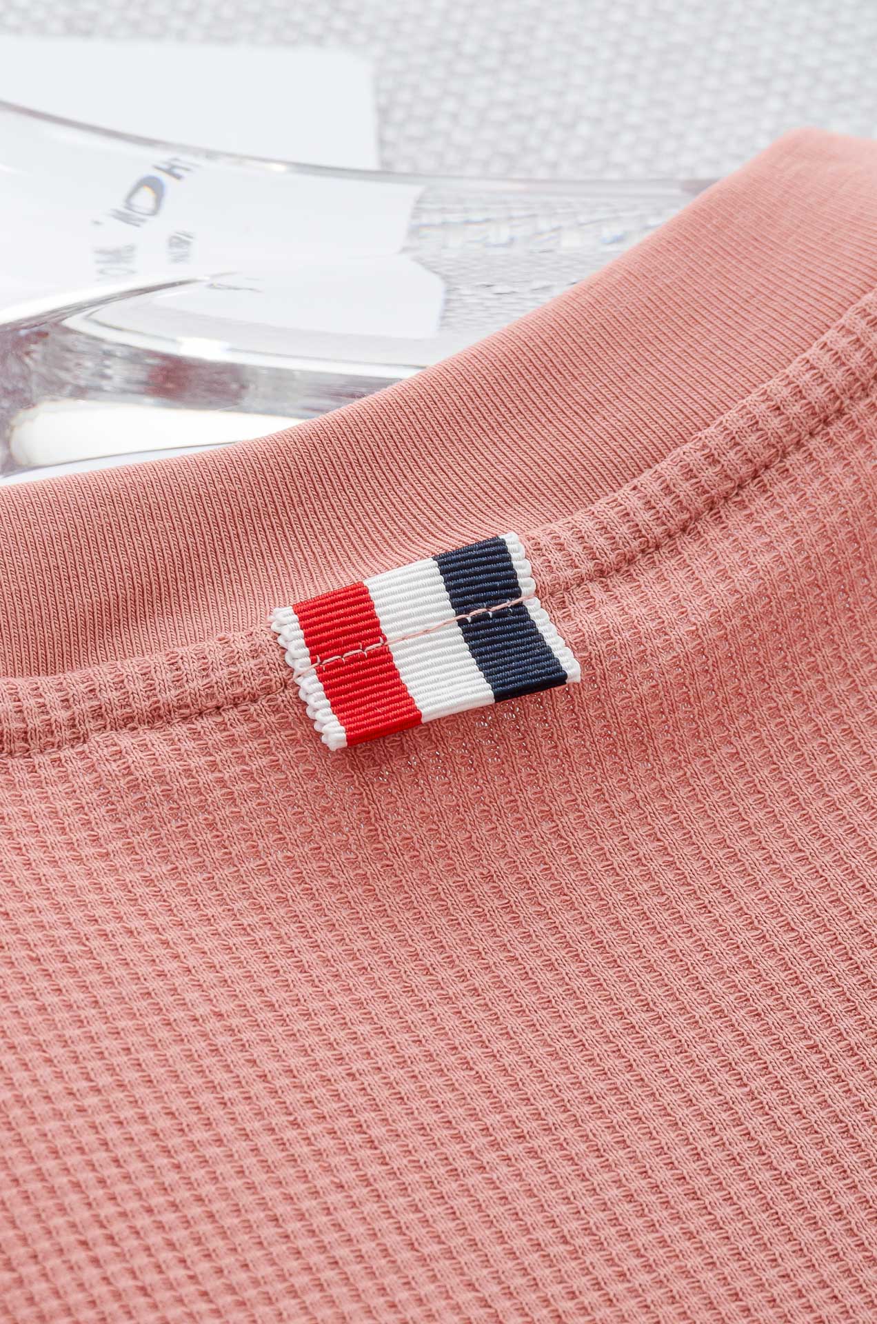 TB -2025ss 会呼吸的面料100%匹马棉胸前标志性装饰华夫格肌理感男士圆领短袖T恤衫#面料精选生