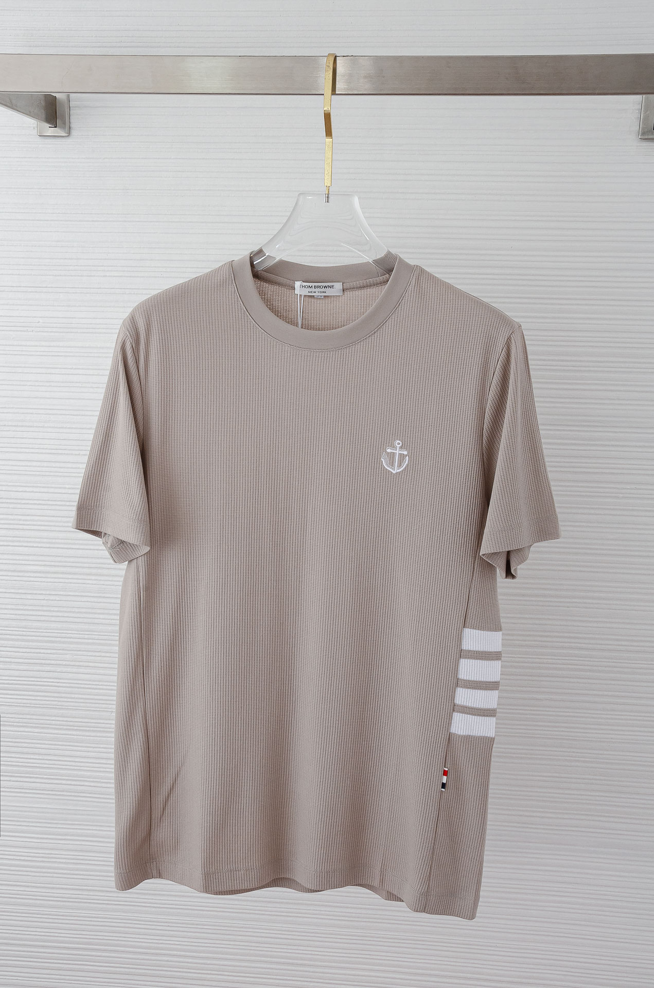 TB -2025ss 会呼吸的面料100%匹马棉胸前标志性装饰华夫格肌理感男士圆领短袖T恤衫#面料精选生