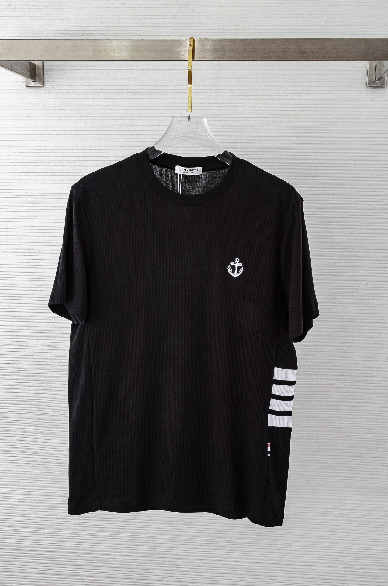 TB -2025ss 会呼吸的面料100%匹马棉胸前标志性装饰华夫格肌理感男士圆领短袖T恤衫#面料精选生