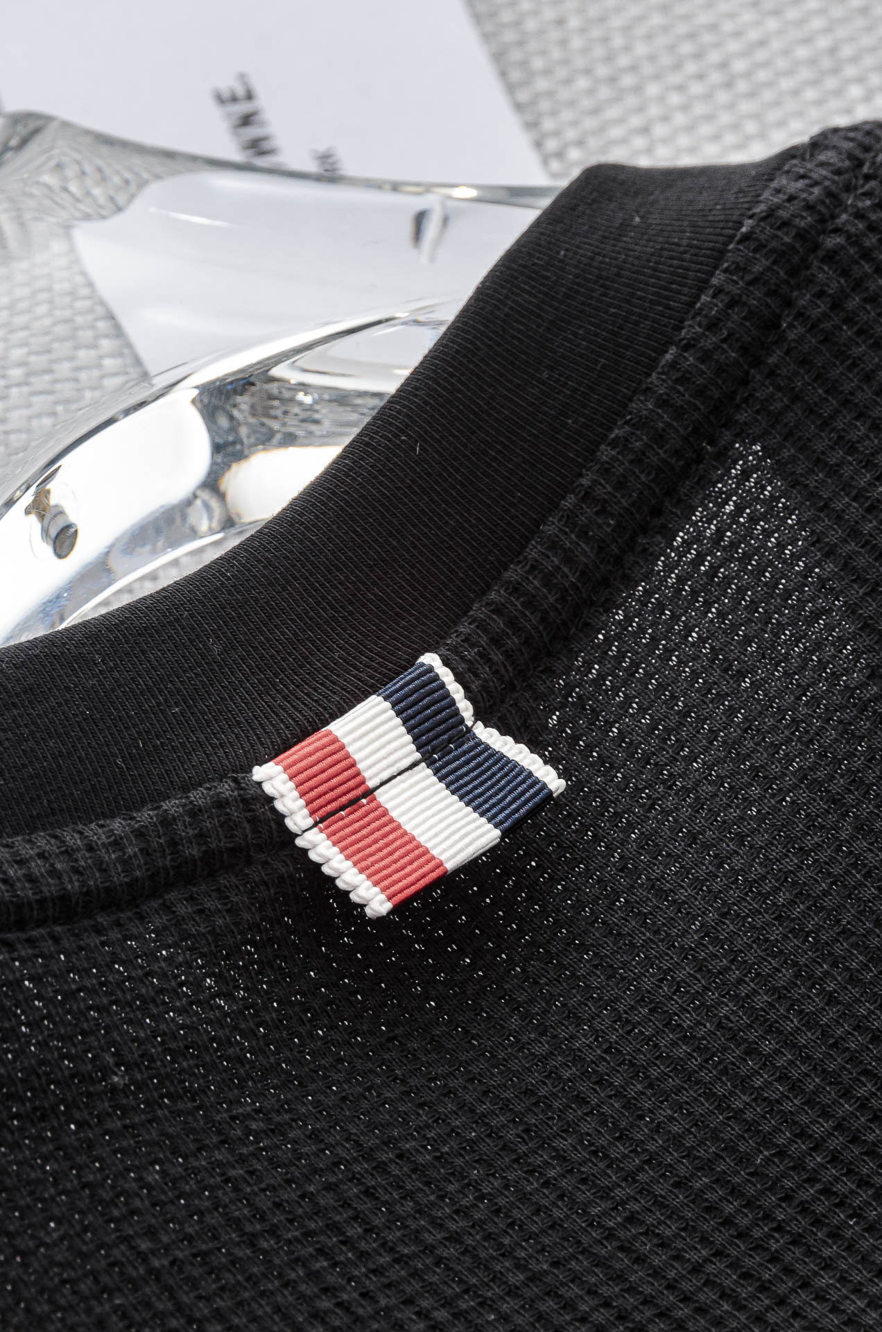 TB -2025ss 会呼吸的面料100%匹马棉胸前标志性装饰华夫格肌理感男士圆领短袖T恤衫#面料精选生