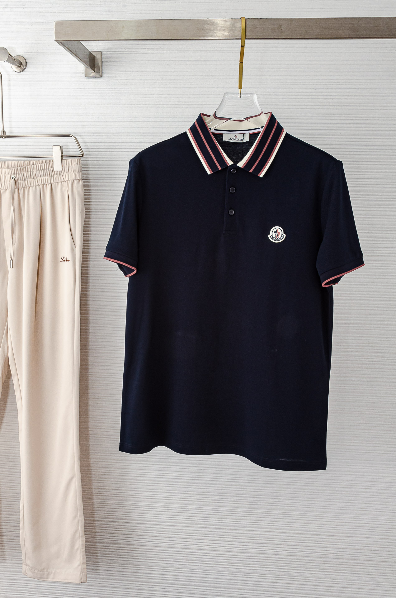 蒙口 MONC#* LER 2025//男士商务休闲纯色翻领短袖POLO衫#客供进口100%珠地棉面料，