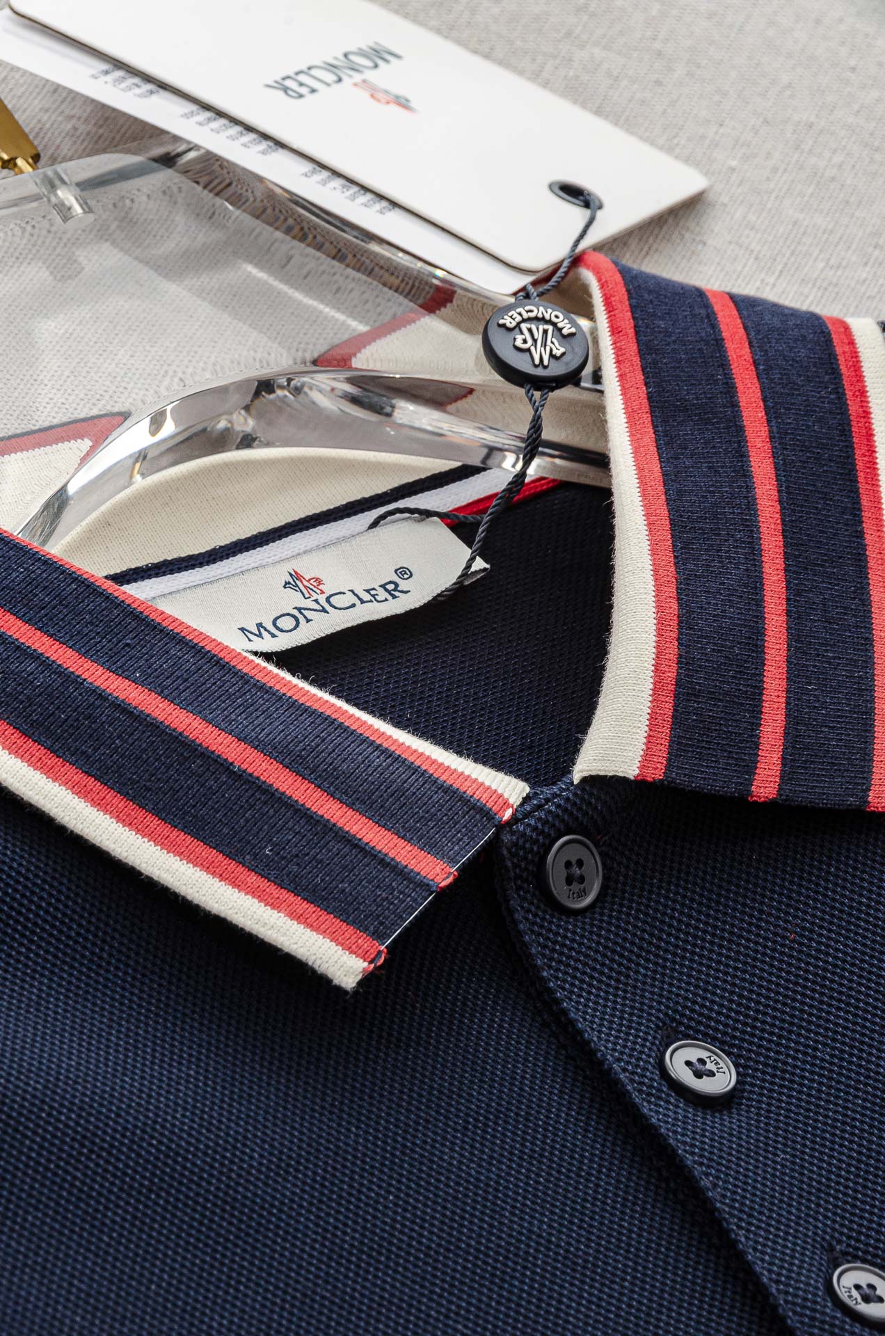 蒙口 MONC#* LER 2025//男士商务休闲纯色翻领短袖POLO衫#客供进口100%珠地棉面料，