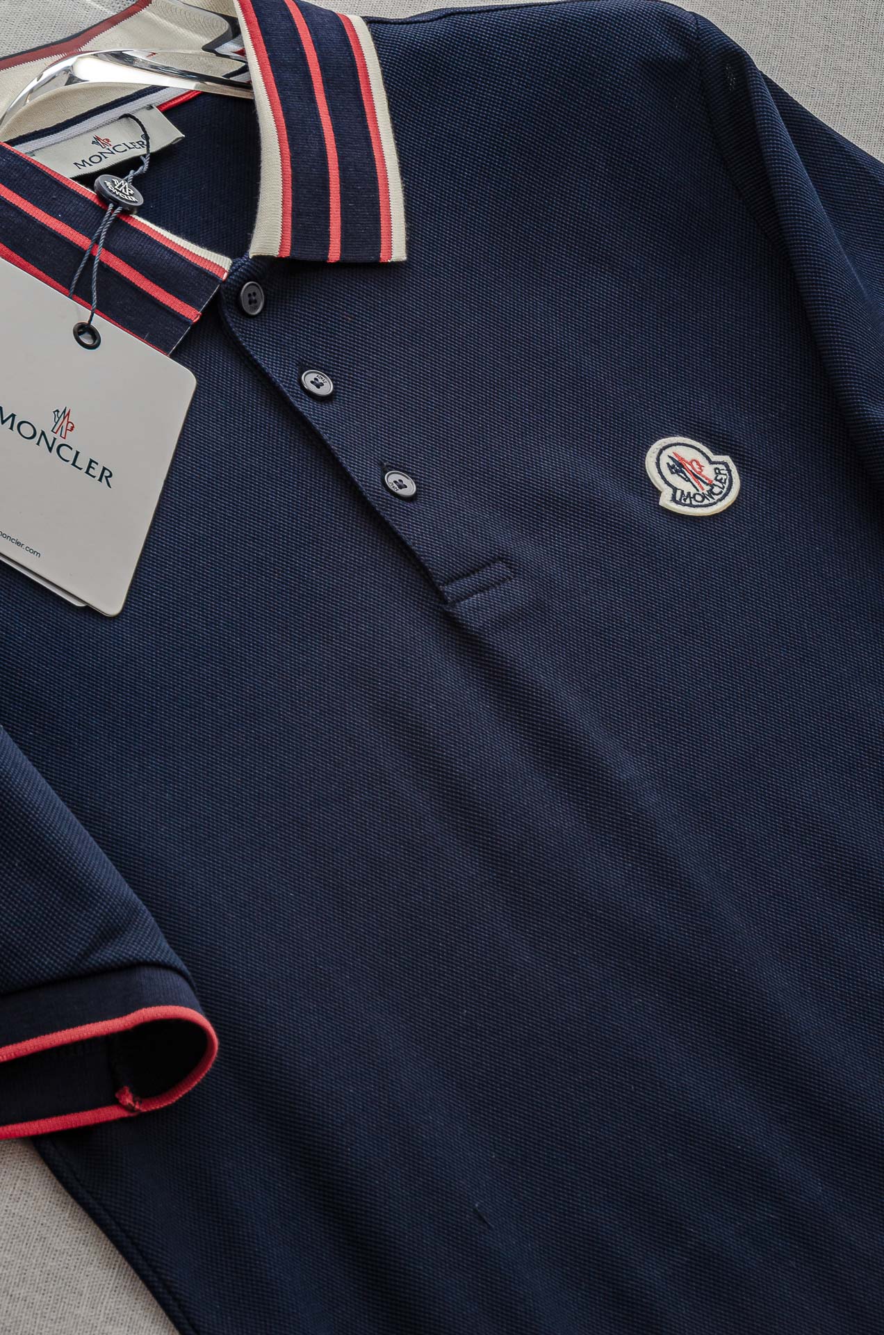 蒙口 MONC#* LER 2025//男士商务休闲纯色翻领短袖POLO衫#客供进口100%珠地棉面料，