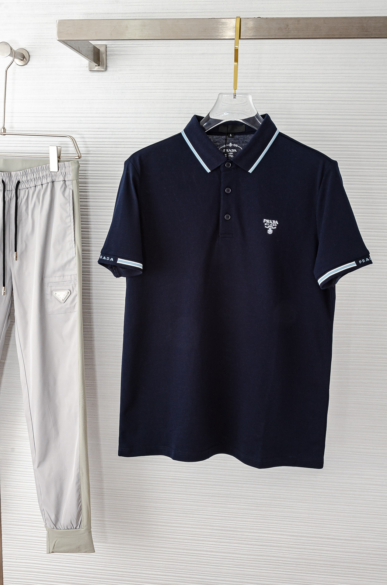 PRA#* DA 普拉#达2025//男士商务休闲纯色翻领短袖POLO衫#客供进口100%珠地棉面料，甄