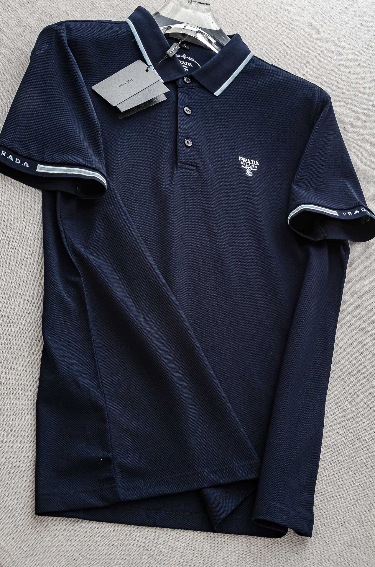 PRA#* DA 普拉#达2025//男士商务休闲纯色翻领短袖POLO衫#客供进口100%珠地棉面料，甄