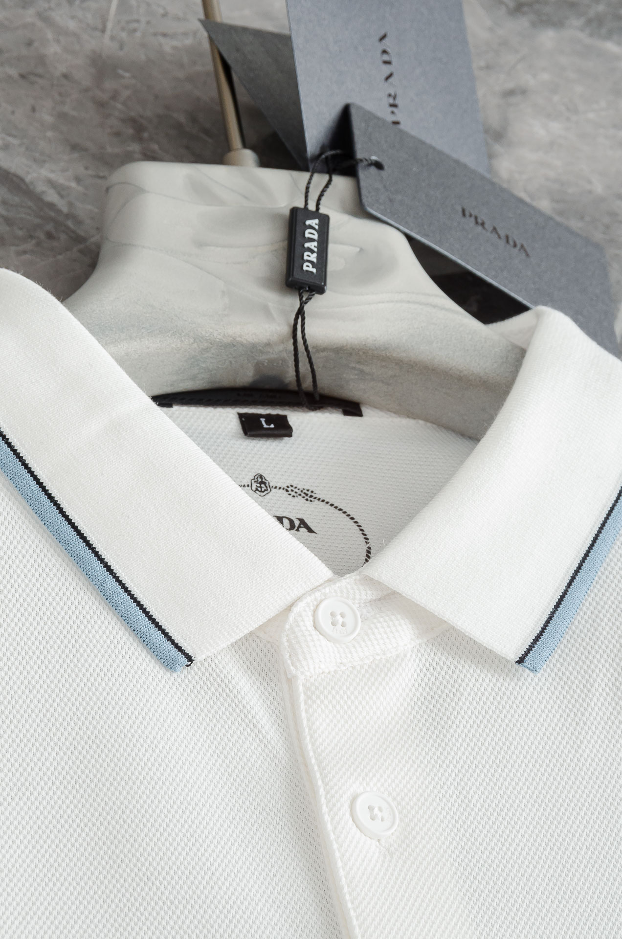 PRAD#A 普拉#达2025//男士商务休闲纯色翻领短袖POLO衫#客供进口100%珠地棉面料，甄选上