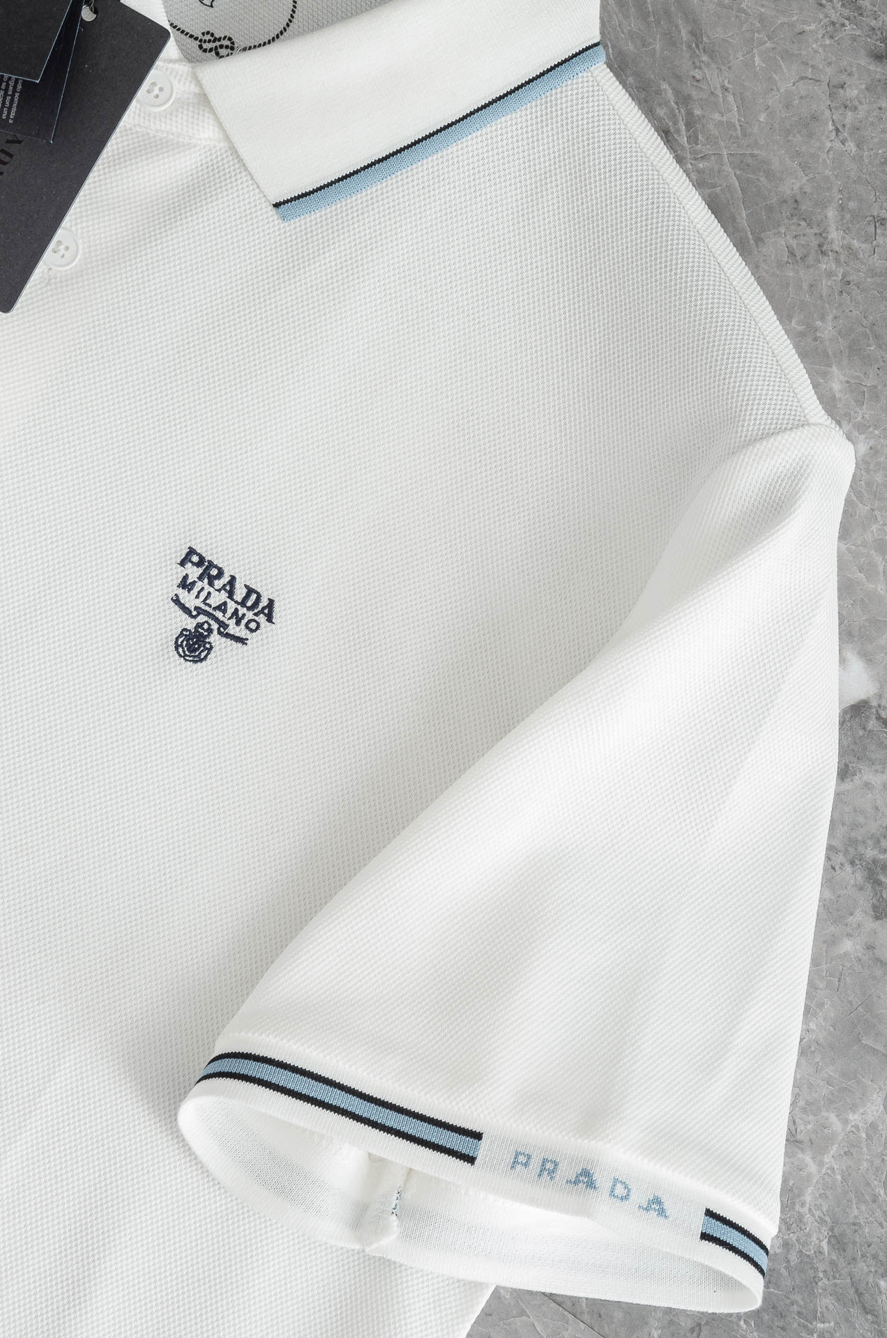 PRAD#A 普拉#达2025//男士商务休闲纯色翻领短袖POLO衫#客供进口100%珠地棉面料，甄选上