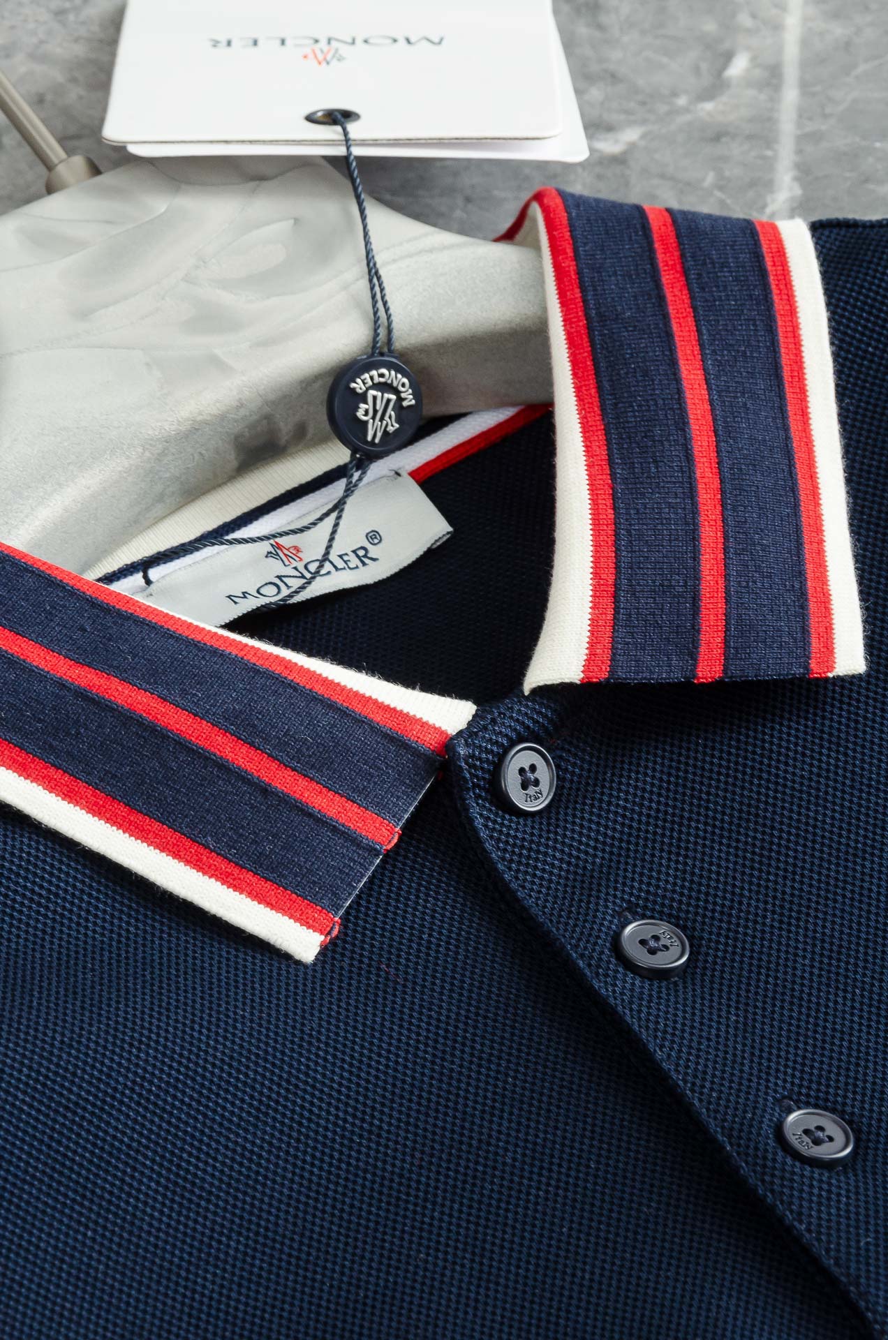 MONCL/ER 蒙口2025//男士商务休闲纯色翻领短袖POLO衫#客供进口100%珠地棉面料，甄选上