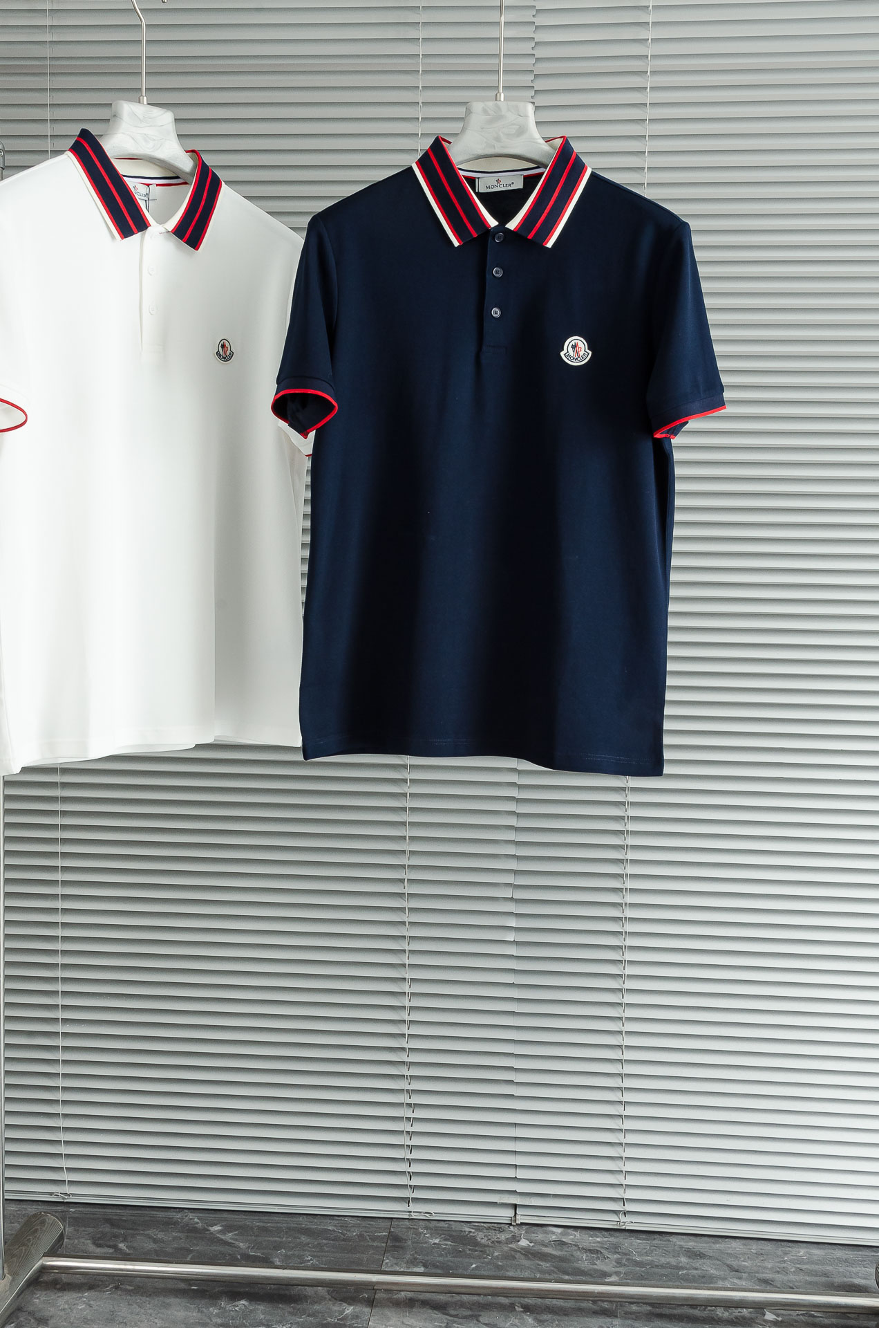 MONCL/ER 蒙口2025//男士商务休闲纯色翻领短袖POLO衫#客供进口100%珠地棉面料，甄选上
