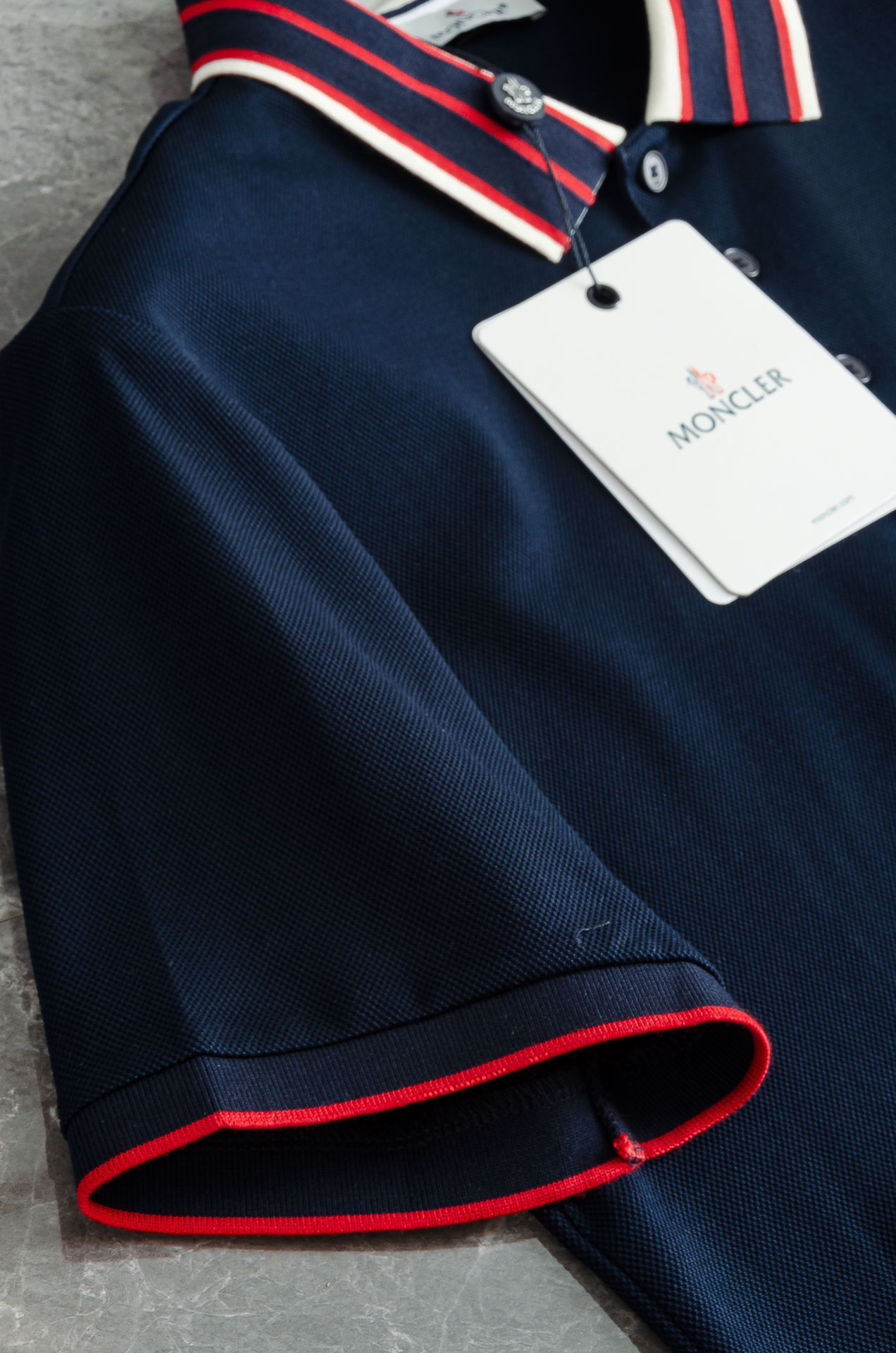 MONCL/ER 蒙口2025//男士商务休闲纯色翻领短袖POLO衫#客供进口100%珠地棉面料，甄选上