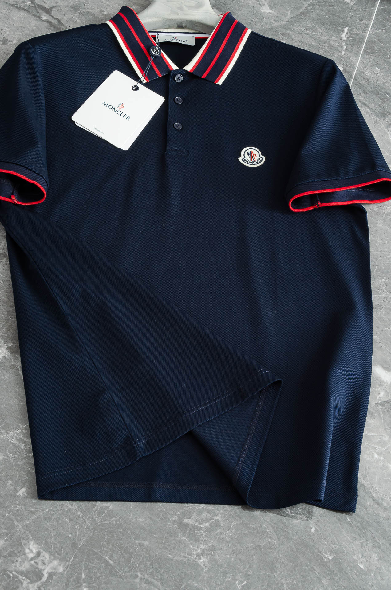 MONCL/ER 蒙口2025//男士商务休闲纯色翻领短袖POLO衫#客供进口100%珠地棉面料，甄选上
