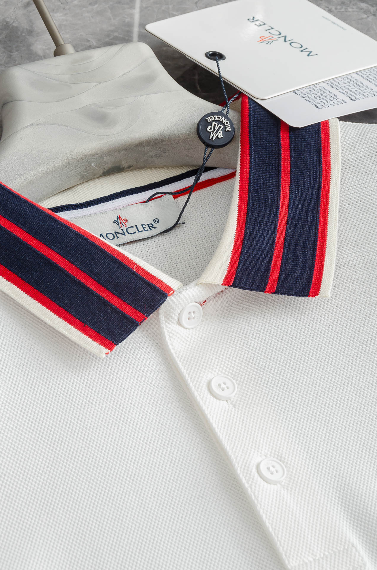 MONCL/ER 蒙口2025//男士商务休闲纯色翻领短袖POLO衫#客供进口100%珠地棉面料，甄选上