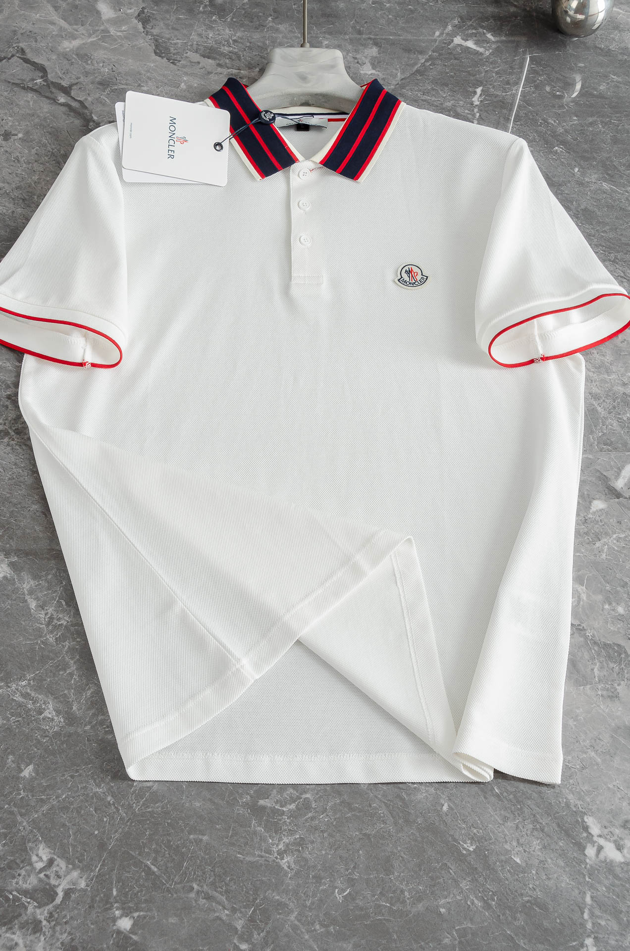 MONCL/ER 蒙口2025//男士商务休闲纯色翻领短袖POLO衫#客供进口100%珠地棉面料，甄选上
