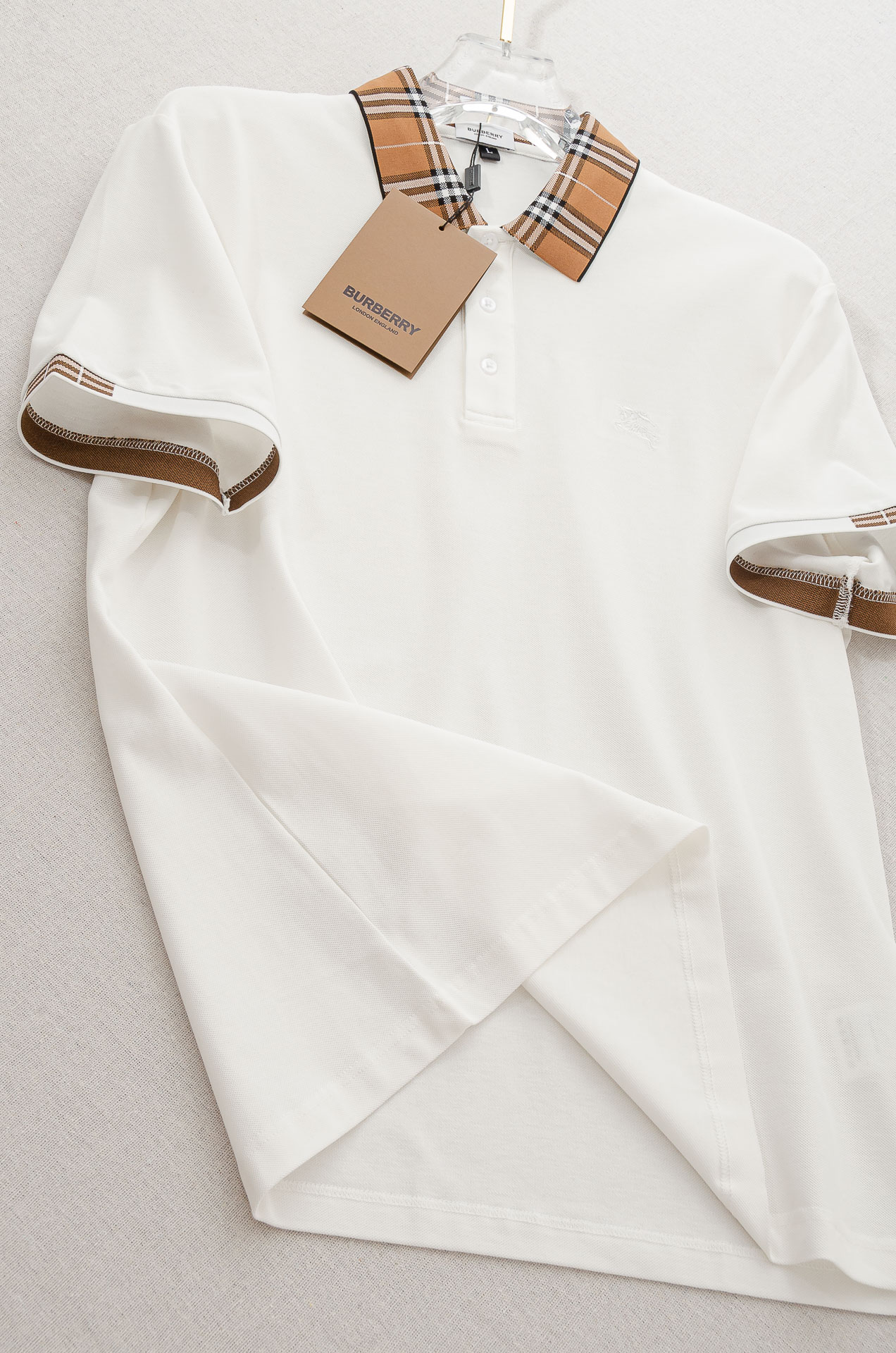 BBR 巴/宝/莉2025//男士商务休闲纯色翻领短袖POLO衫#客供进口100%珠地棉面料，甄选上等长