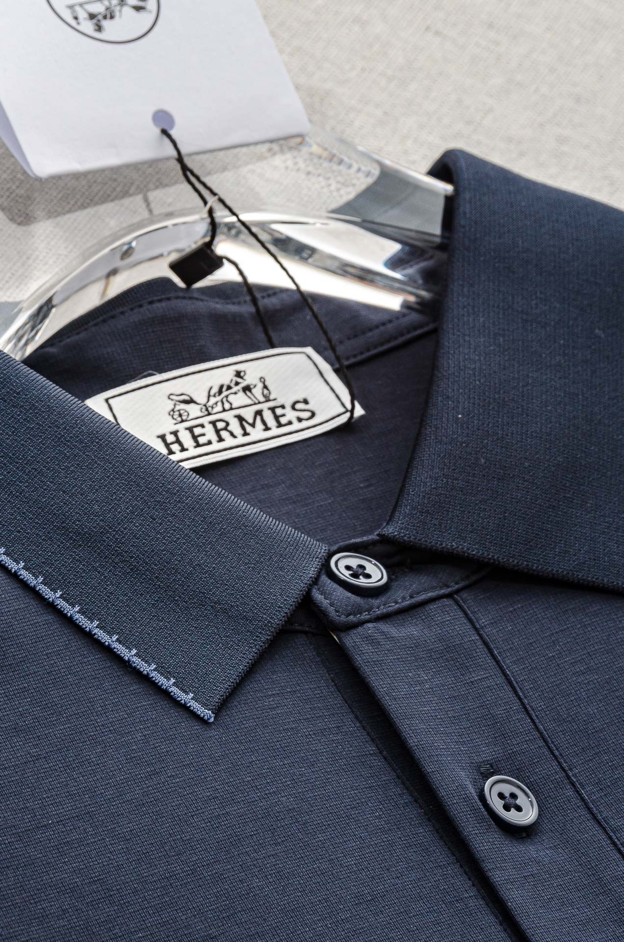 HER#* MES 2025//男士商务休闲纯色翻领短袖POLO衫#客供进口100%珠地棉面料，甄选上等