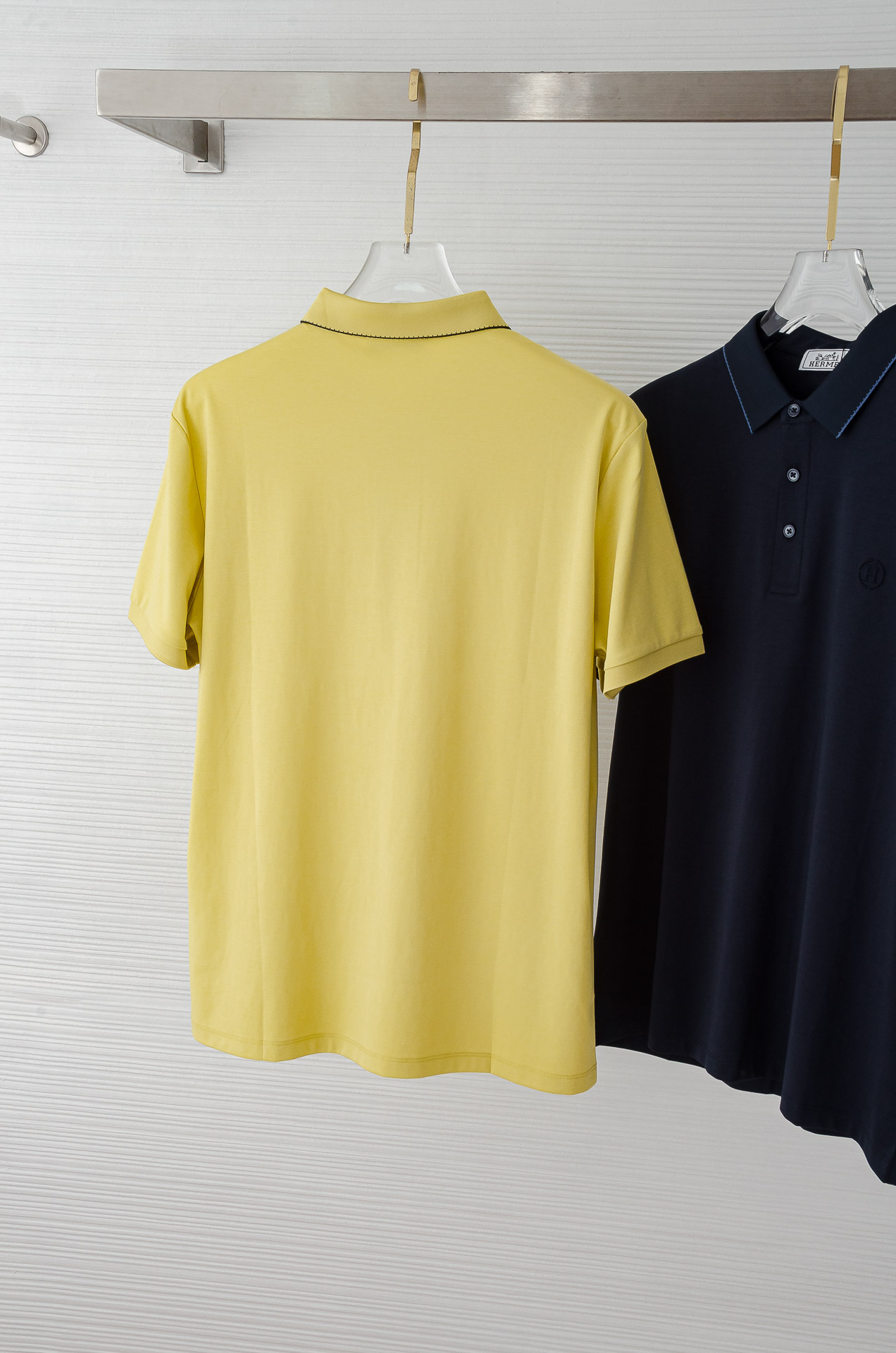 HER#* MES 2025//男士商务休闲纯色翻领短袖POLO衫#客供进口100%珠地棉面料，甄选上等