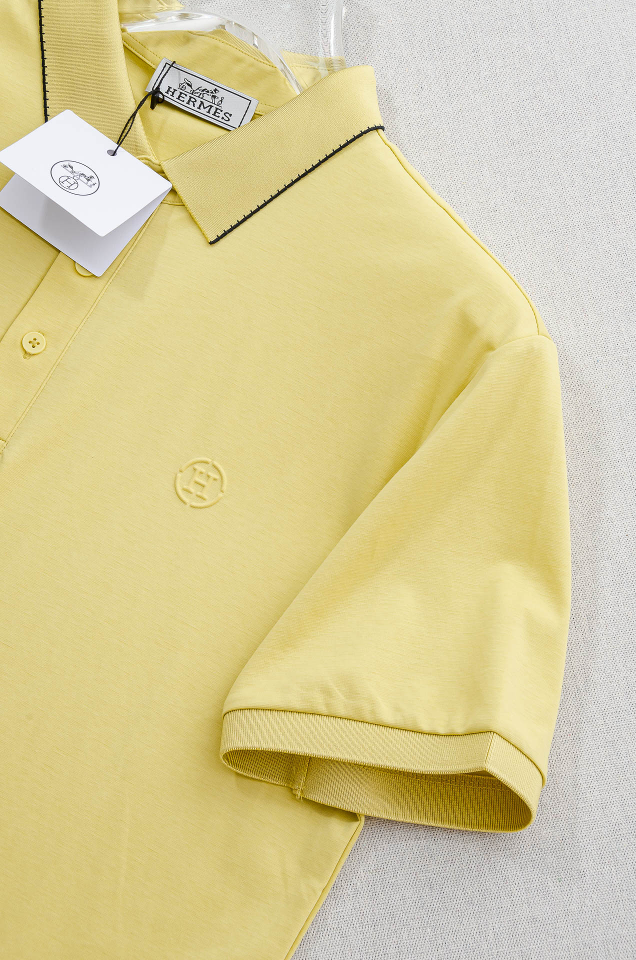 HER#* MES 2025//男士商务休闲纯色翻领短袖POLO衫#客供进口100%珠地棉面料，甄选上等