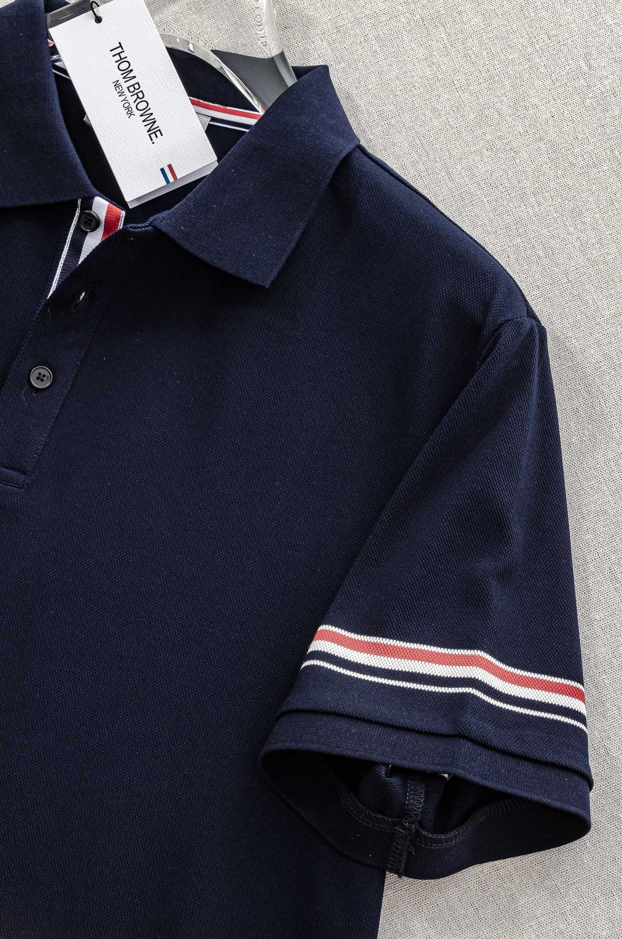 TB 2025//男士商务休闲纯色翻领短袖POLO衫#客供进口100%珠地棉面料，甄选上等长绒棉花原料，