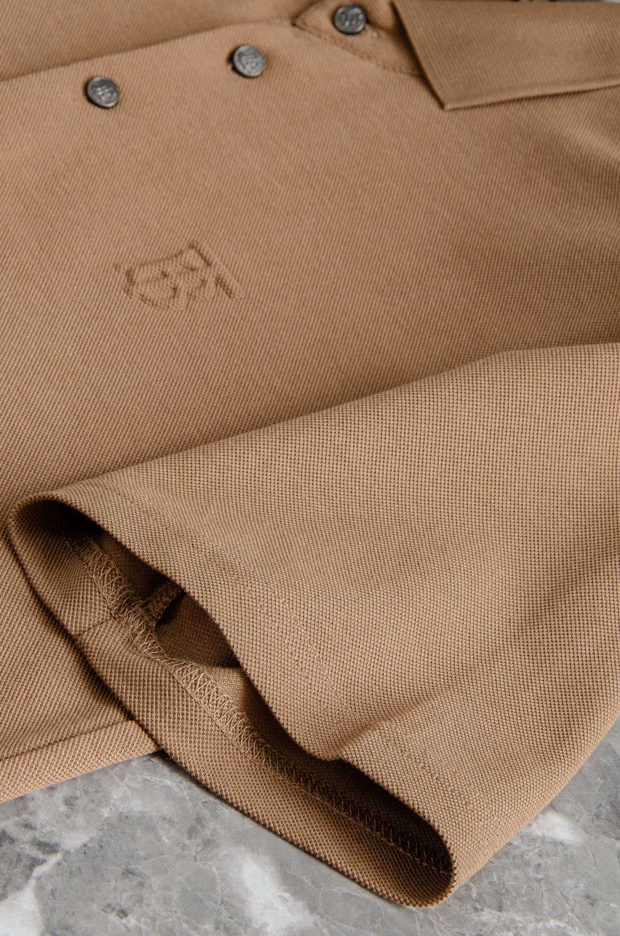 BBR 巴宝莉2025SS客供精梳棉+再生纤维素纤维网眼珠地丝光处理丝滑透气凉爽定织翻领男士商务休闲短袖