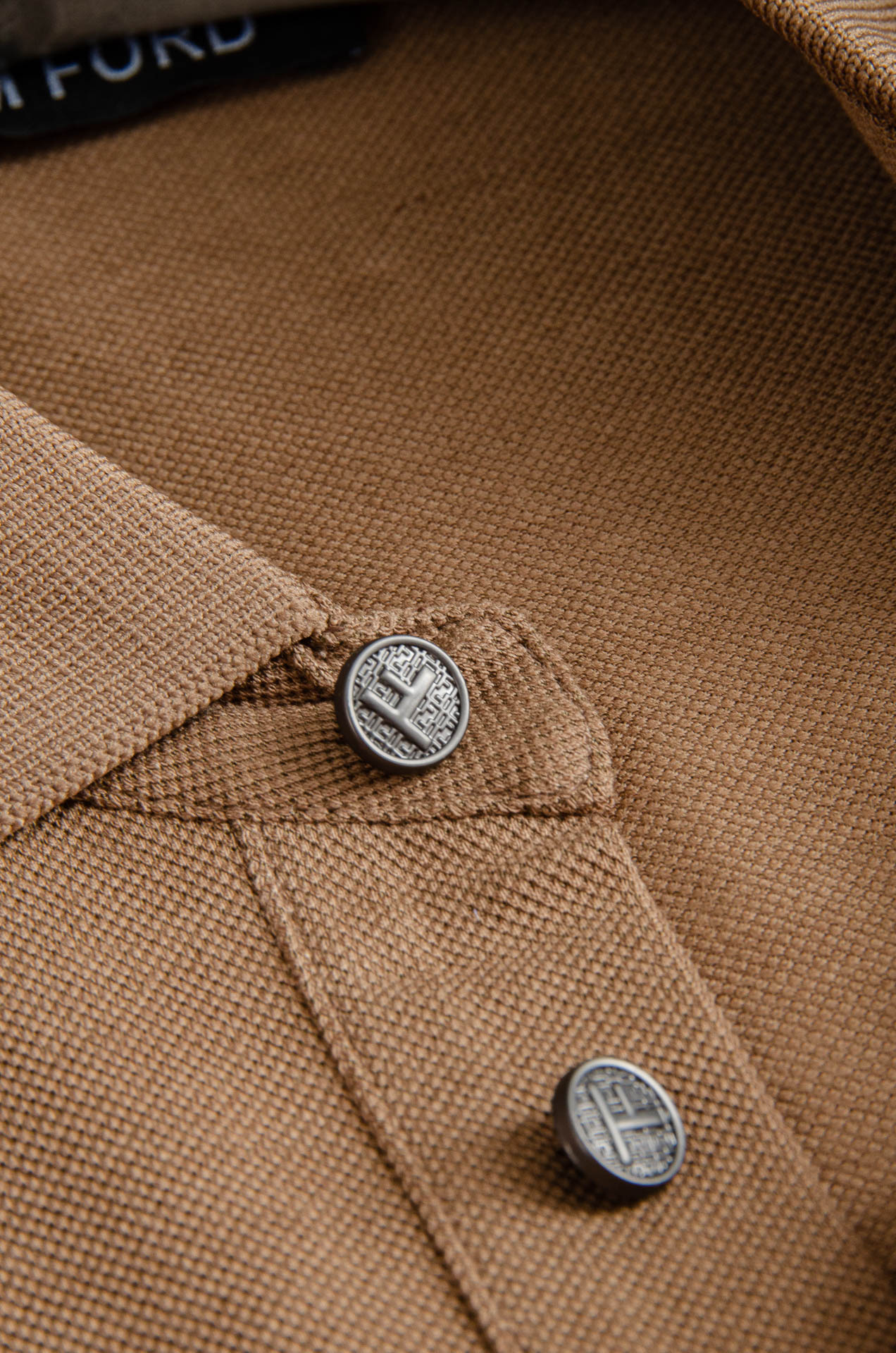 TF 2025SS客供精梳棉+再生纤维素纤维网眼珠地丝光处理丝滑透气凉爽定织翻领男士商务休闲短袖POLO