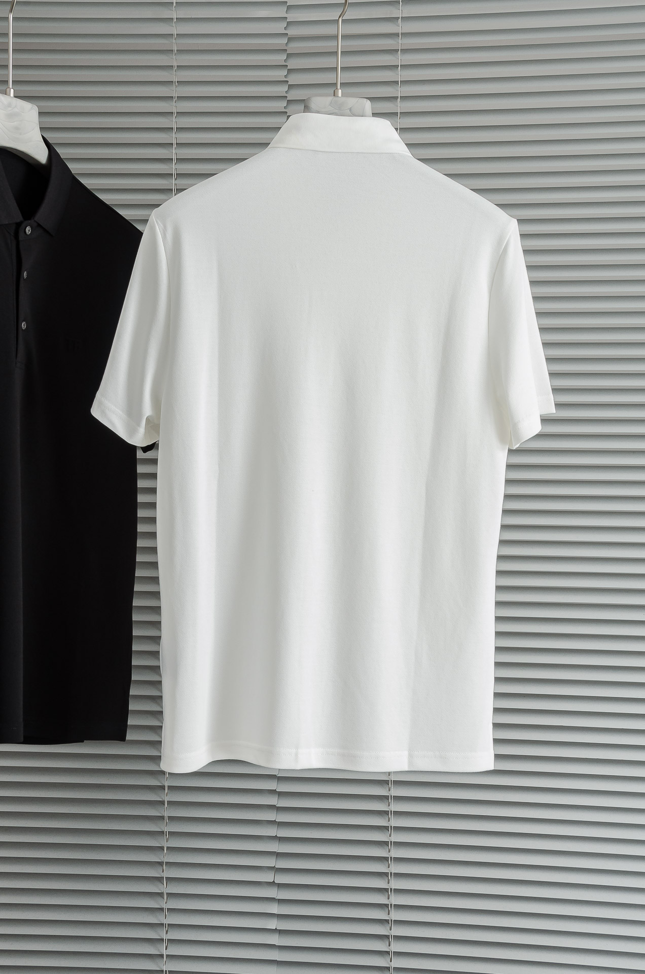 TF 2025SS客供精梳棉+再生纤维素纤维网眼珠地丝光处理丝滑透气凉爽定织翻领男士商务休闲短袖POLO