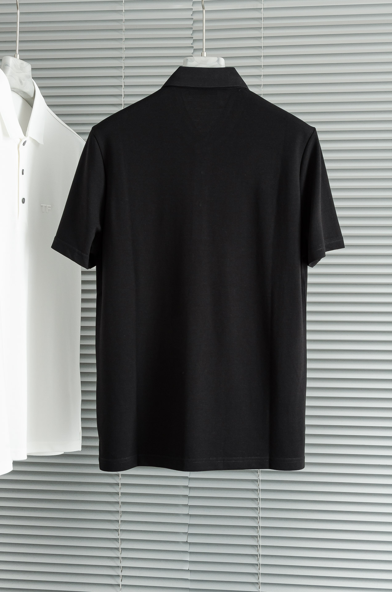 TF 2025SS客供精梳棉+再生纤维素纤维网眼珠地丝光处理丝滑透气凉爽定织翻领男士商务休闲短袖POLO