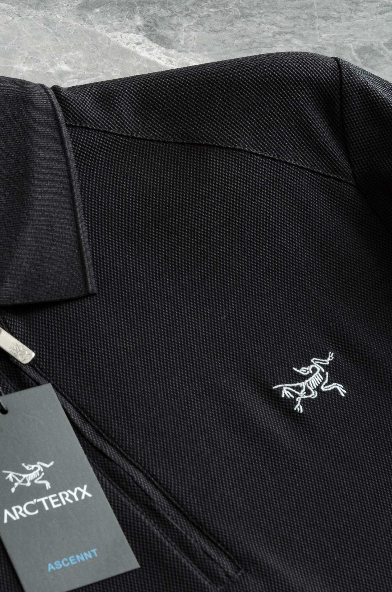 ARC#*TERYX 鸟牌 2025//男士商务休闲纯色翻领短袖POLO衫#客供进口100%珠地棉面料，