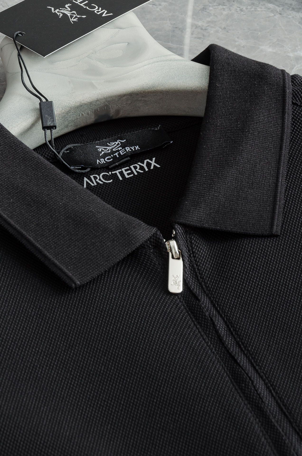 ARC#*TERYX 鸟牌 2025//男士商务休闲纯色翻领短袖POLO衫#客供进口100%珠地棉面料，