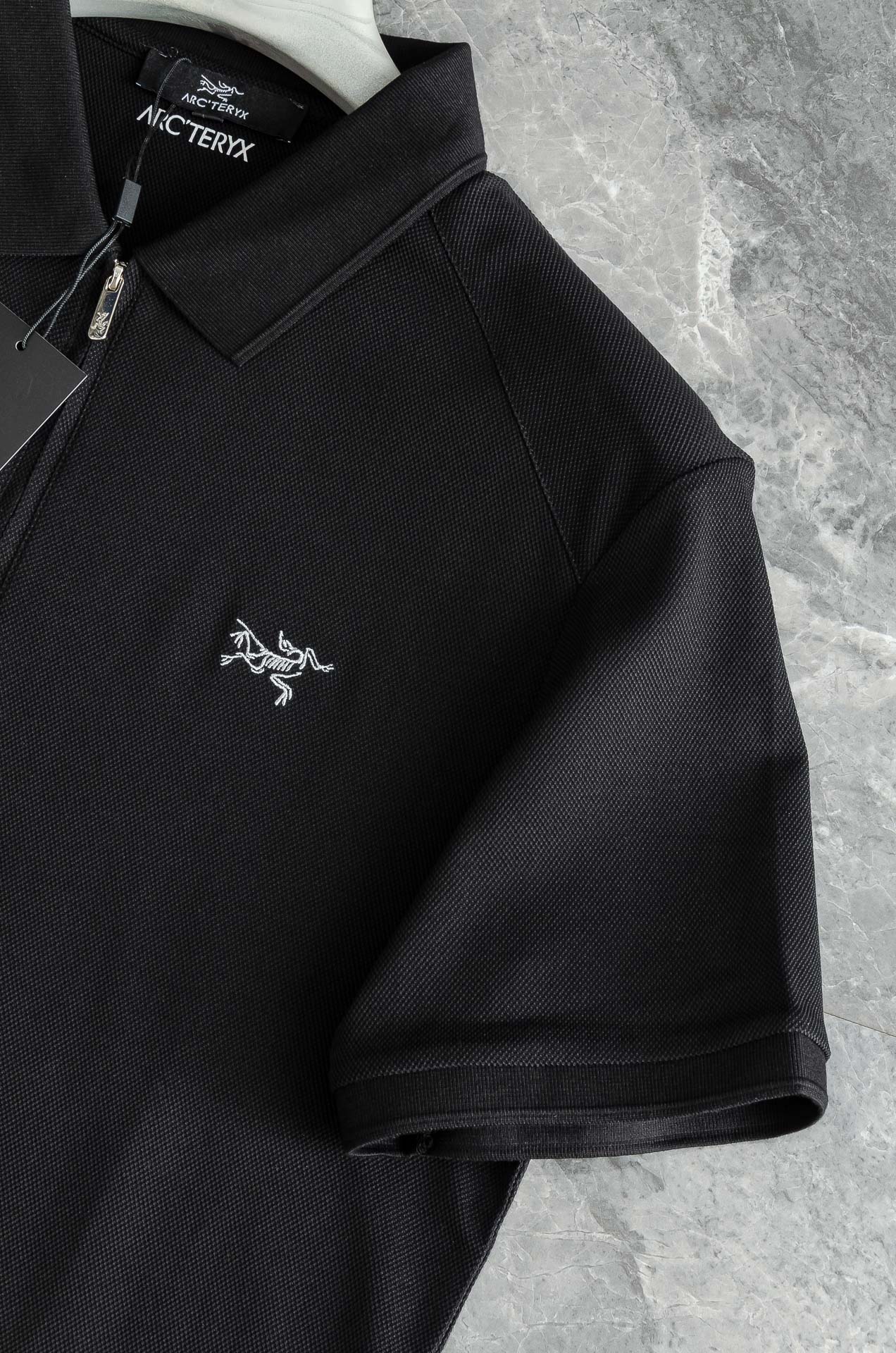 ARC#*TERYX 鸟牌 2025//男士商务休闲纯色翻领短袖POLO衫#客供进口100%珠地棉面料，