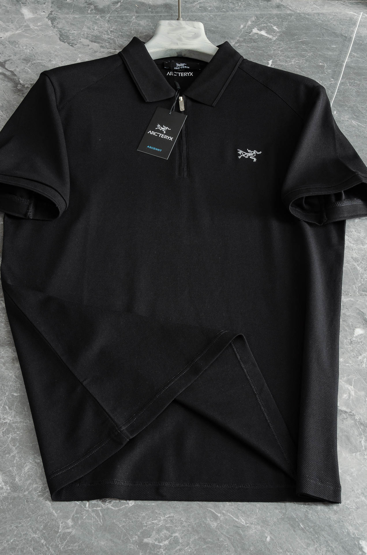 ARC#*TERYX 鸟牌 2025//男士商务休闲纯色翻领短袖POLO衫#客供进口100%珠地棉面料，