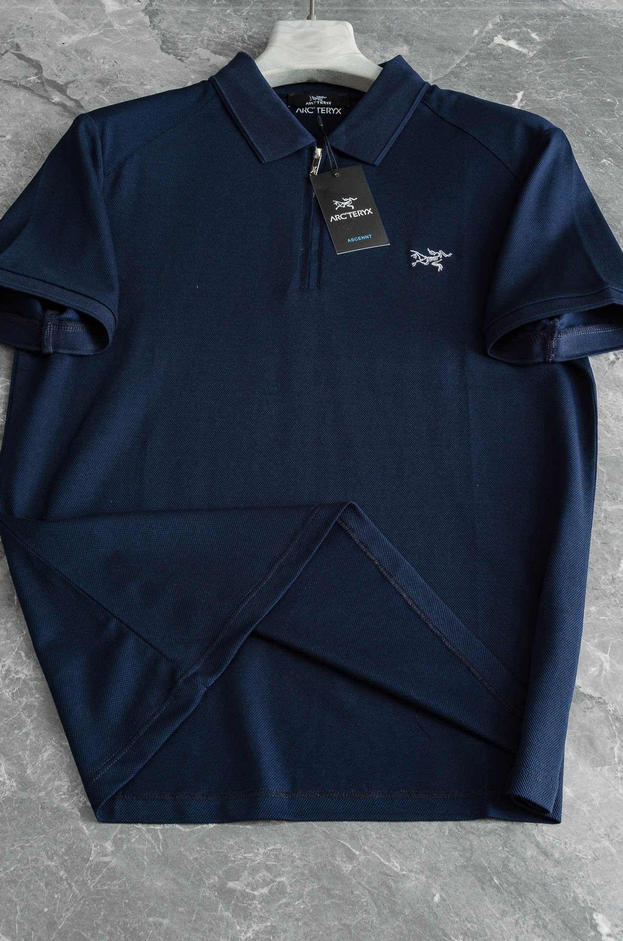 ARC#*TERYX 鸟牌 2025//男士商务休闲纯色翻领短袖POLO衫#客供进口100%珠地棉面料，