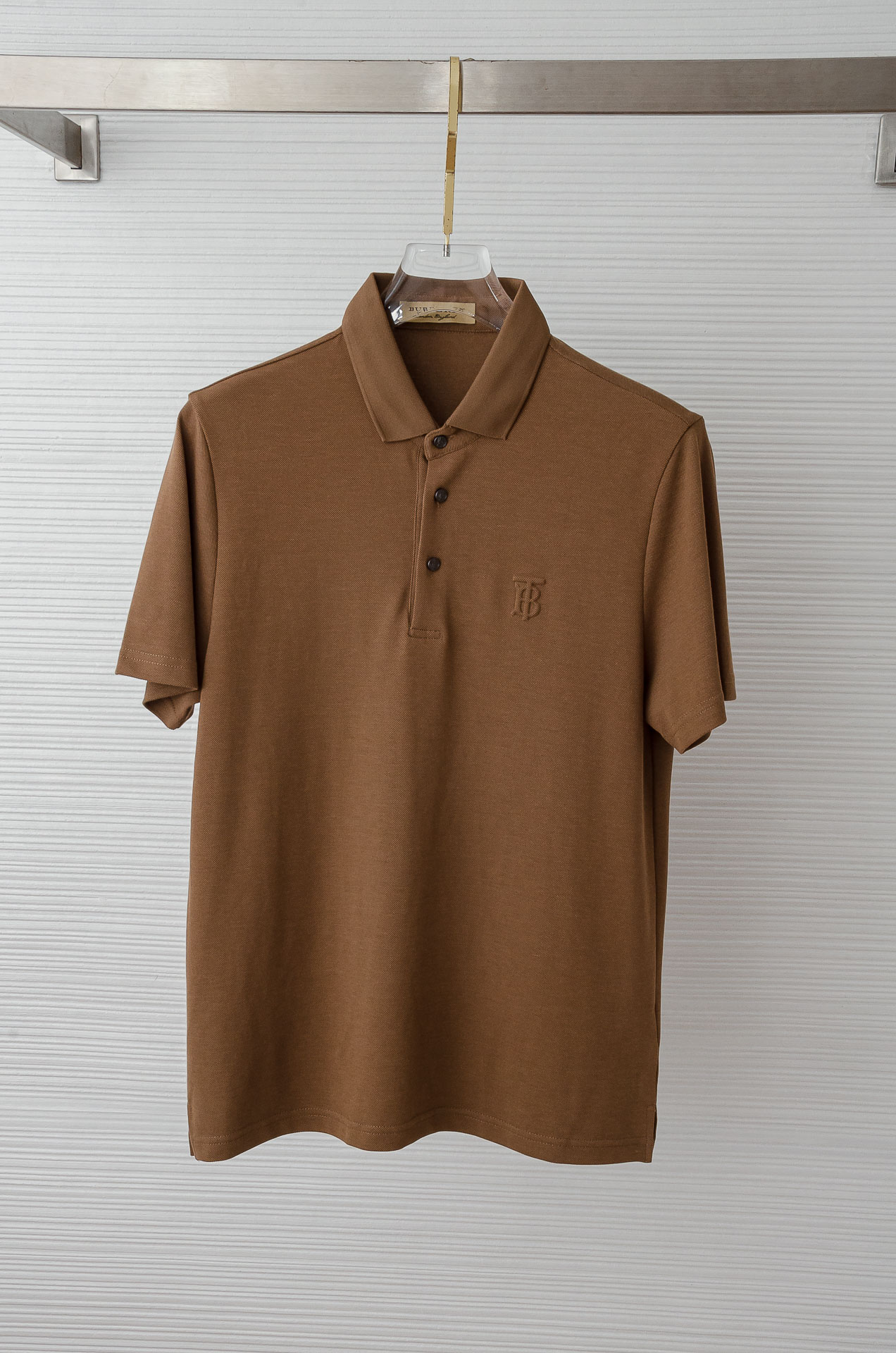 Burberry 巴宝莉2026SS客供精梳棉+再生纤维素纤维网眼珠地丝光处理丝滑透气凉爽定织翻领男士商