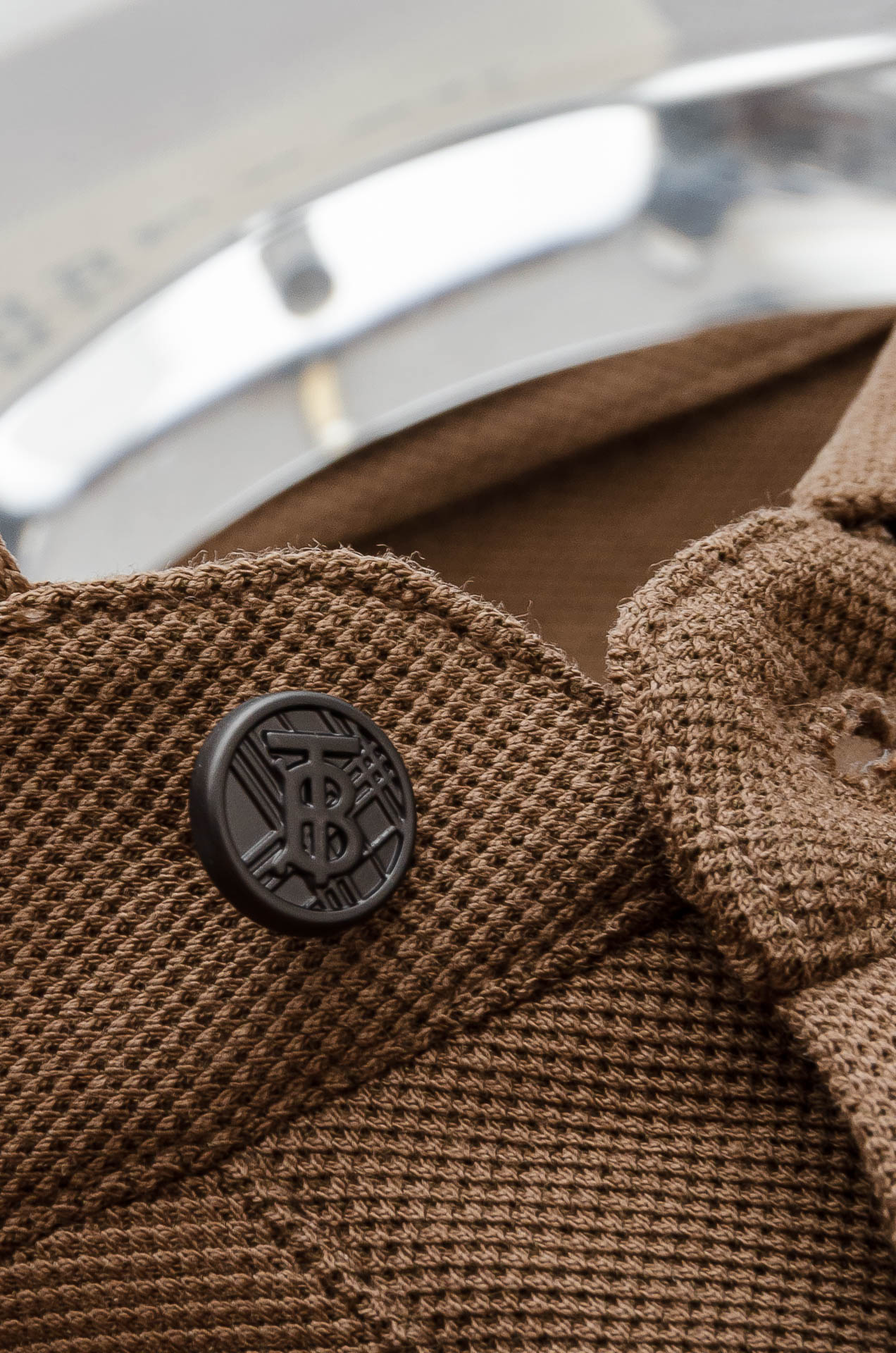 Burberry 巴宝莉2026SS客供精梳棉+再生纤维素纤维网眼珠地丝光处理丝滑透气凉爽定织翻领男士商