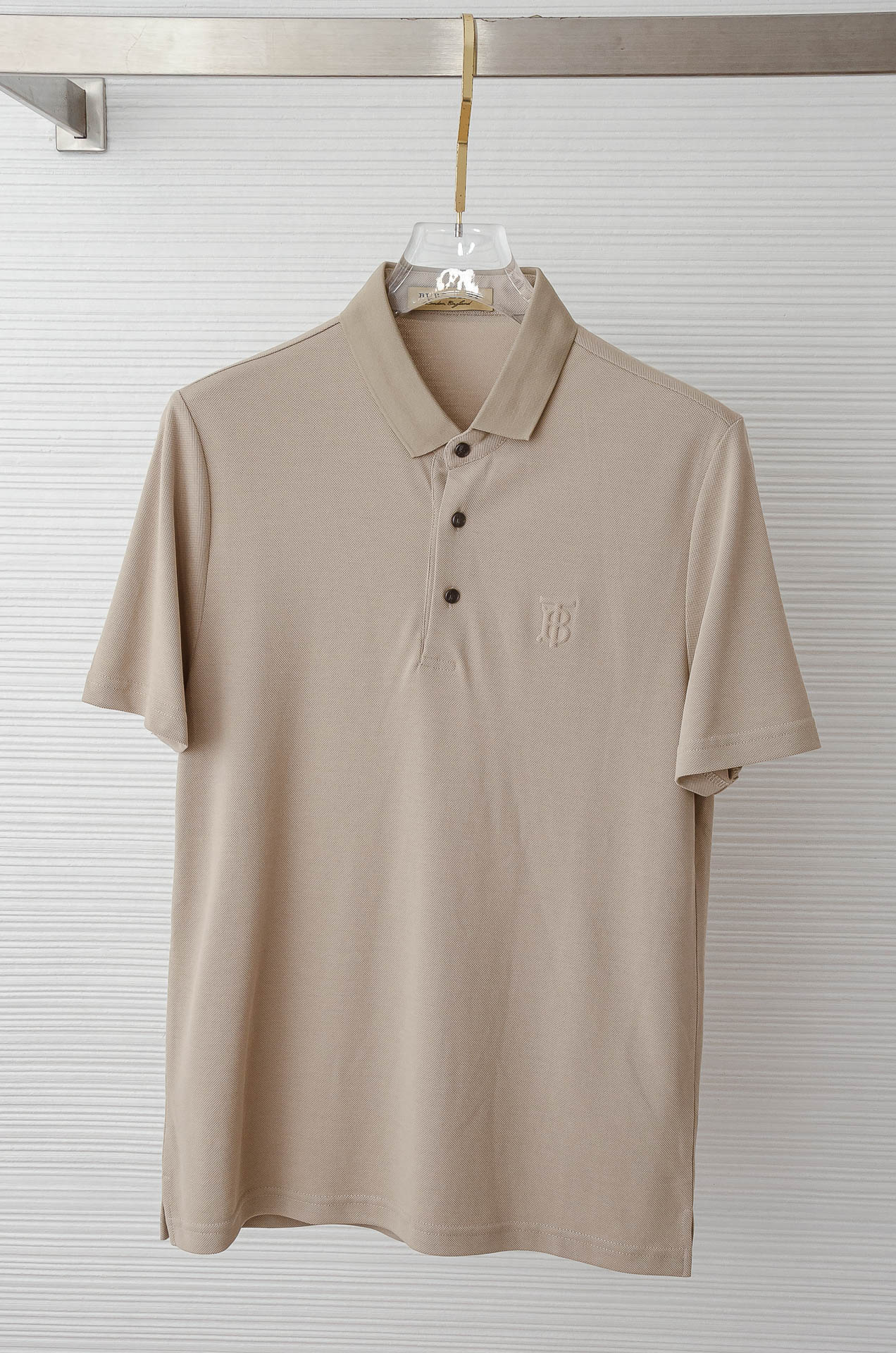 Burberry 巴宝莉2026SS客供精梳棉+再生纤维素纤维网眼珠地丝光处理丝滑透气凉爽定织翻领男士商