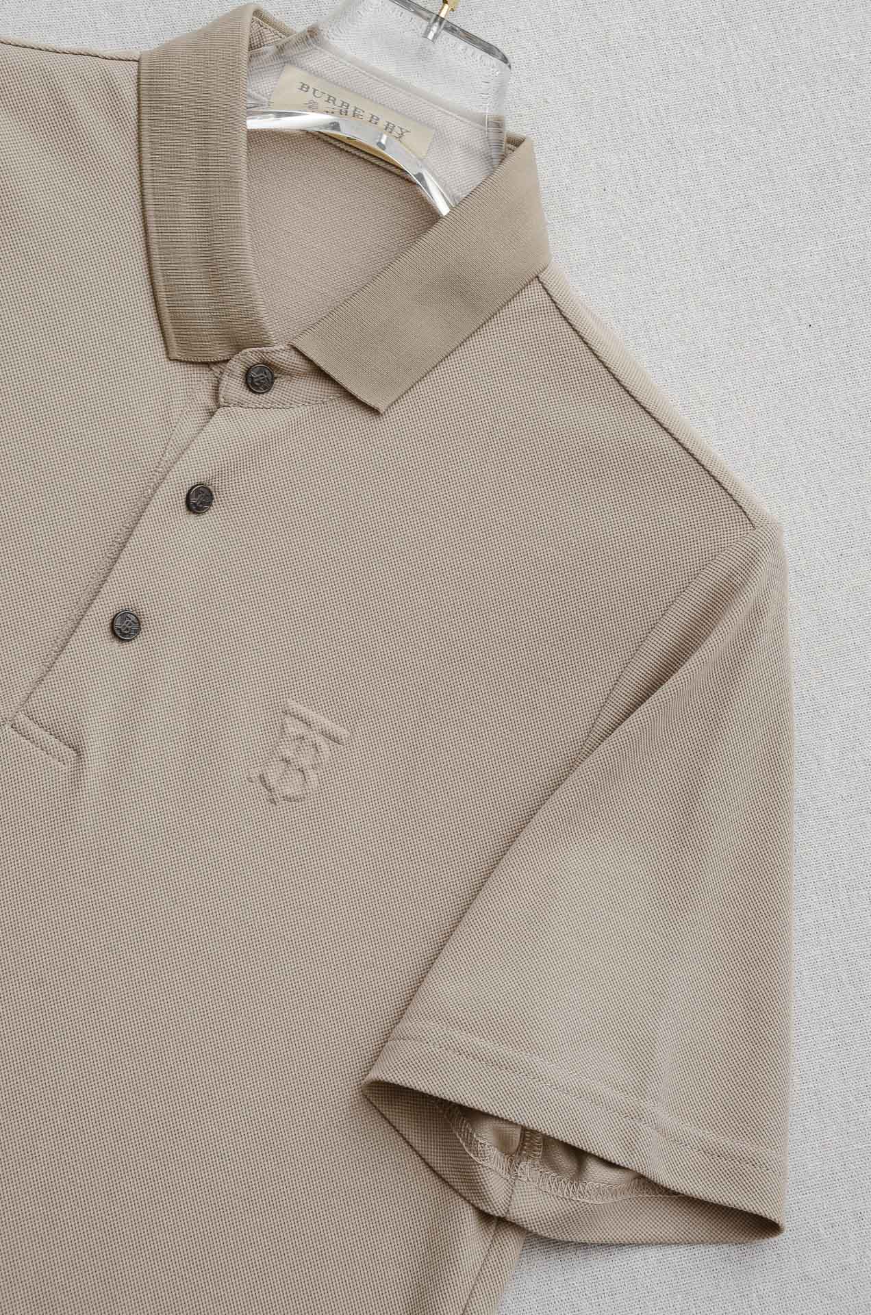 Burberry 巴宝莉2026SS客供精梳棉+再生纤维素纤维网眼珠地丝光处理丝滑透气凉爽定织翻领男士商