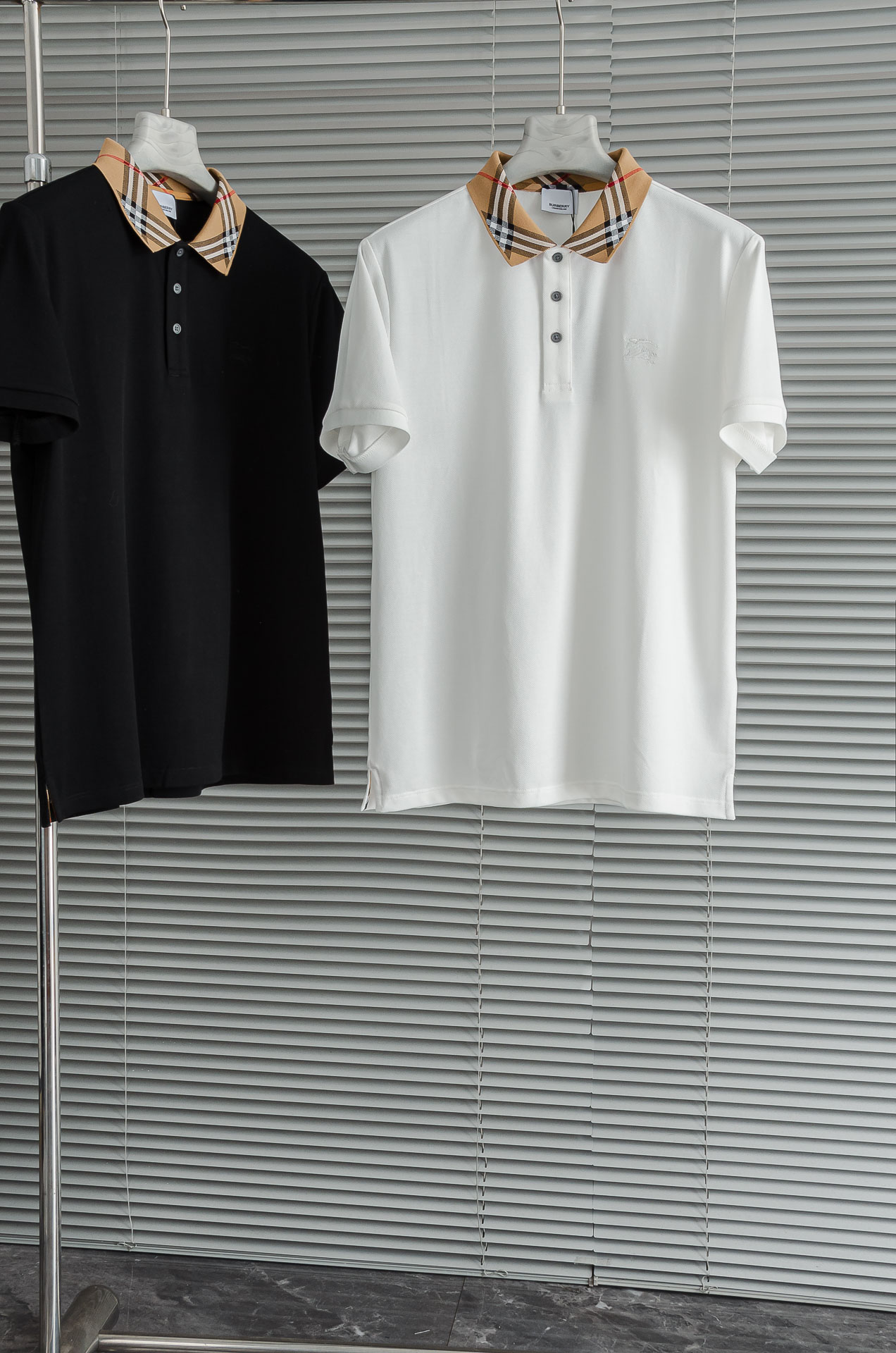 Nea# BBR 巴/宝/莉2025//男士商务休闲纯色翻领短袖POLO衫#客供进口100%珠地棉面料，